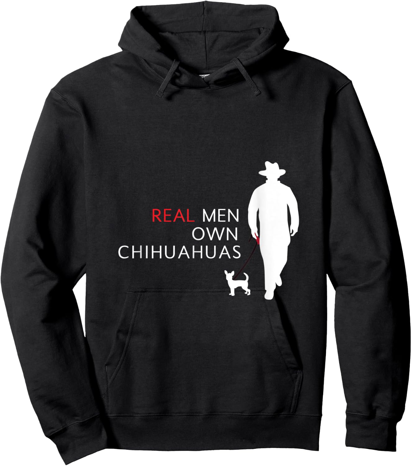 Real Men Own Chihuahuas Dog Retro Vintage Funny Hoodie - Hoodie | Black