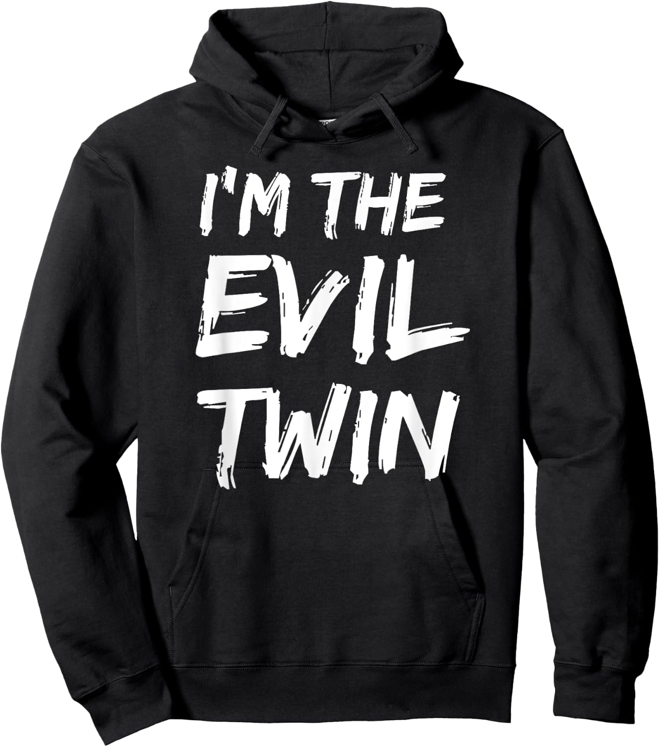 I'm The Evil Twin Funny Halloween Siblings Matching Outfits Hoodie - Hoodie | Black