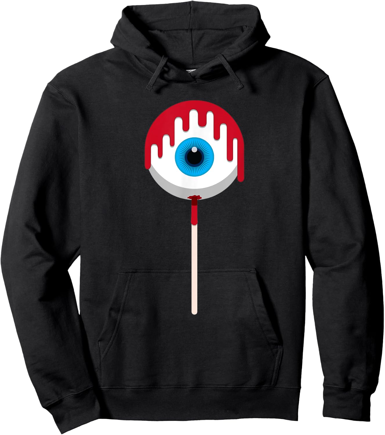 Halloween Eye Candy - Bloody Creepy Eyeball Lollipop T Shirt Hoodie - Hoodie | Black