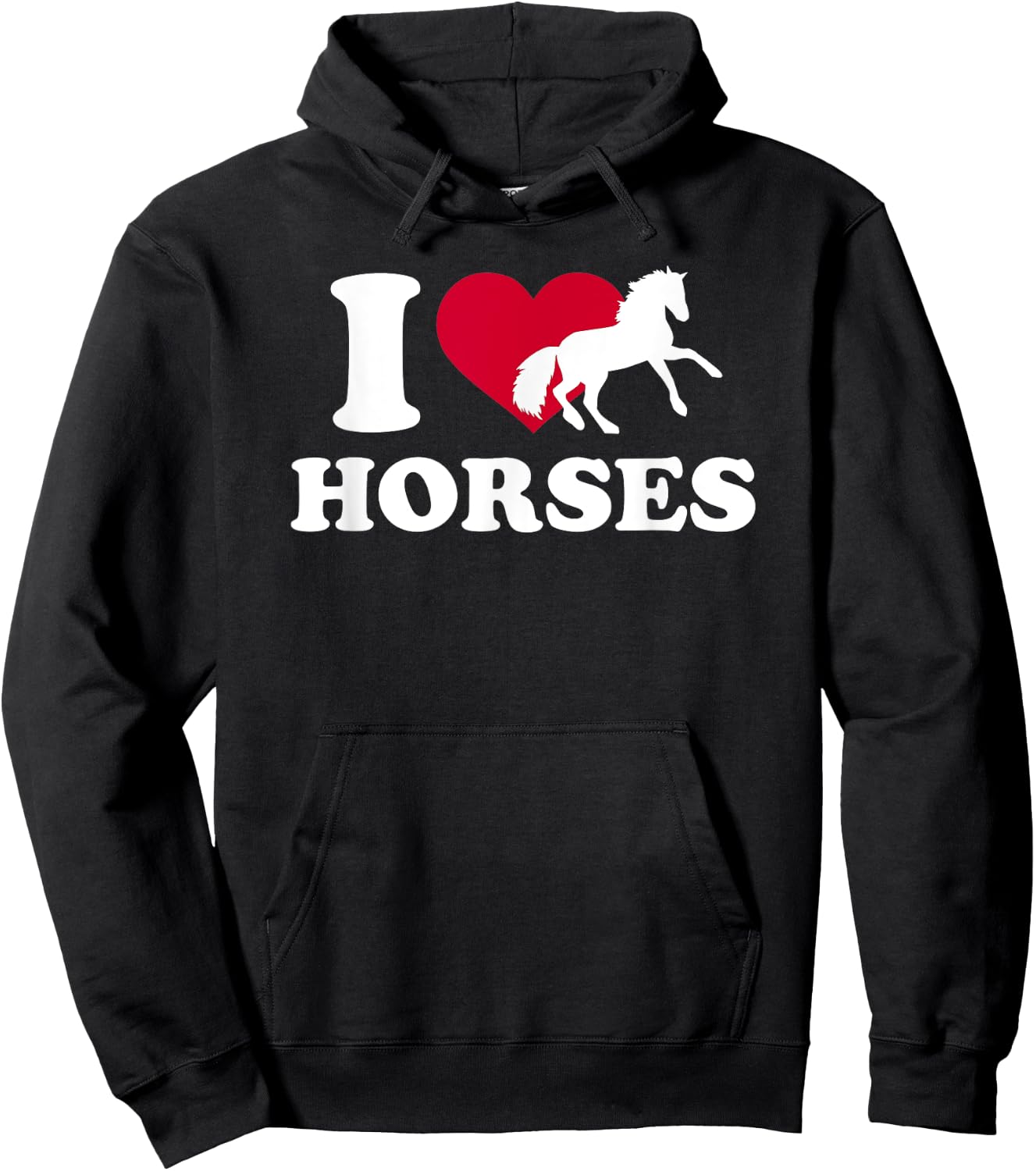 I love horses Hoodie - Hoodie | Black