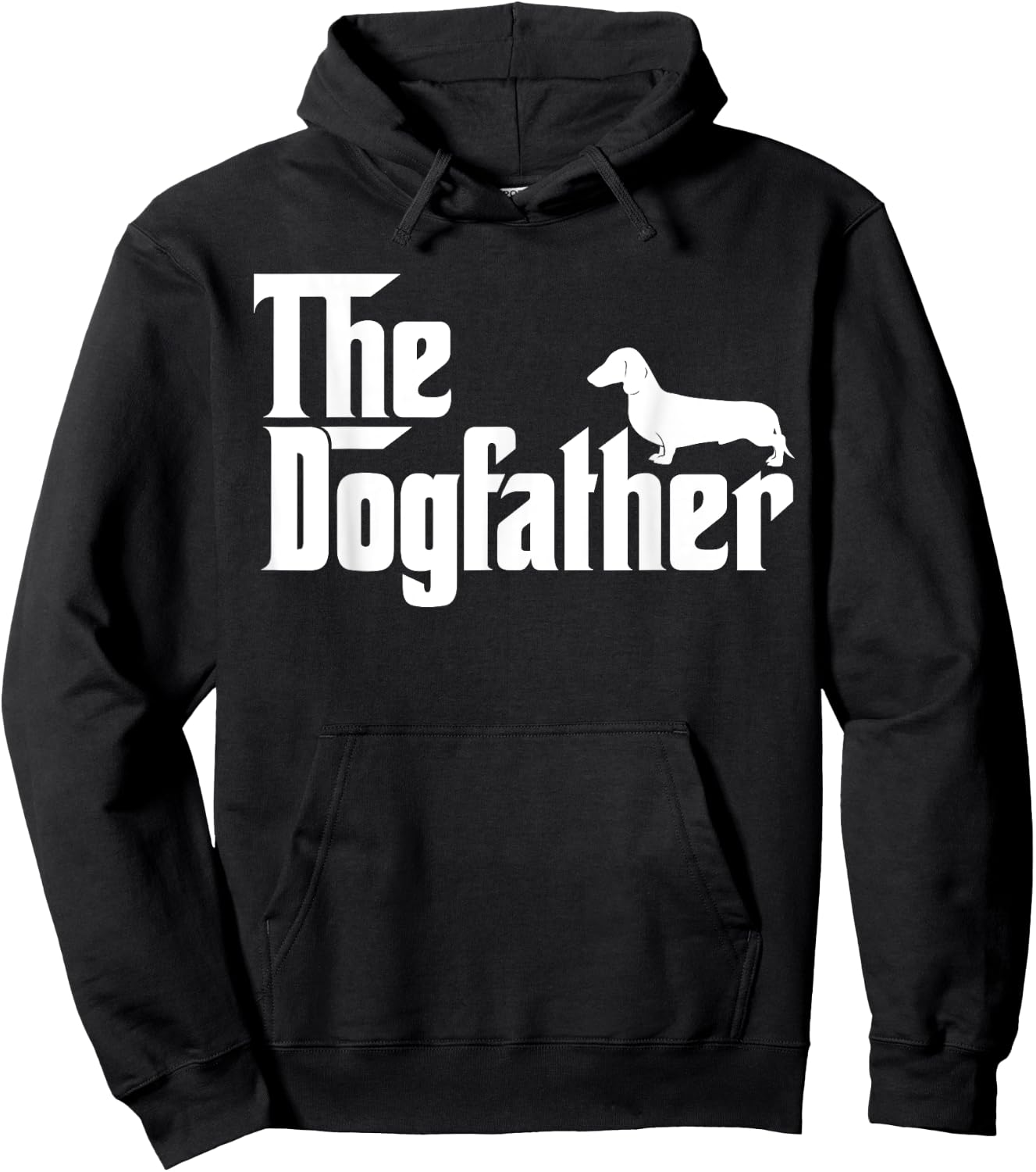 The Dogfather Dachshund Funny Father Dog Lover Men Hoodie - Hoodie | Black