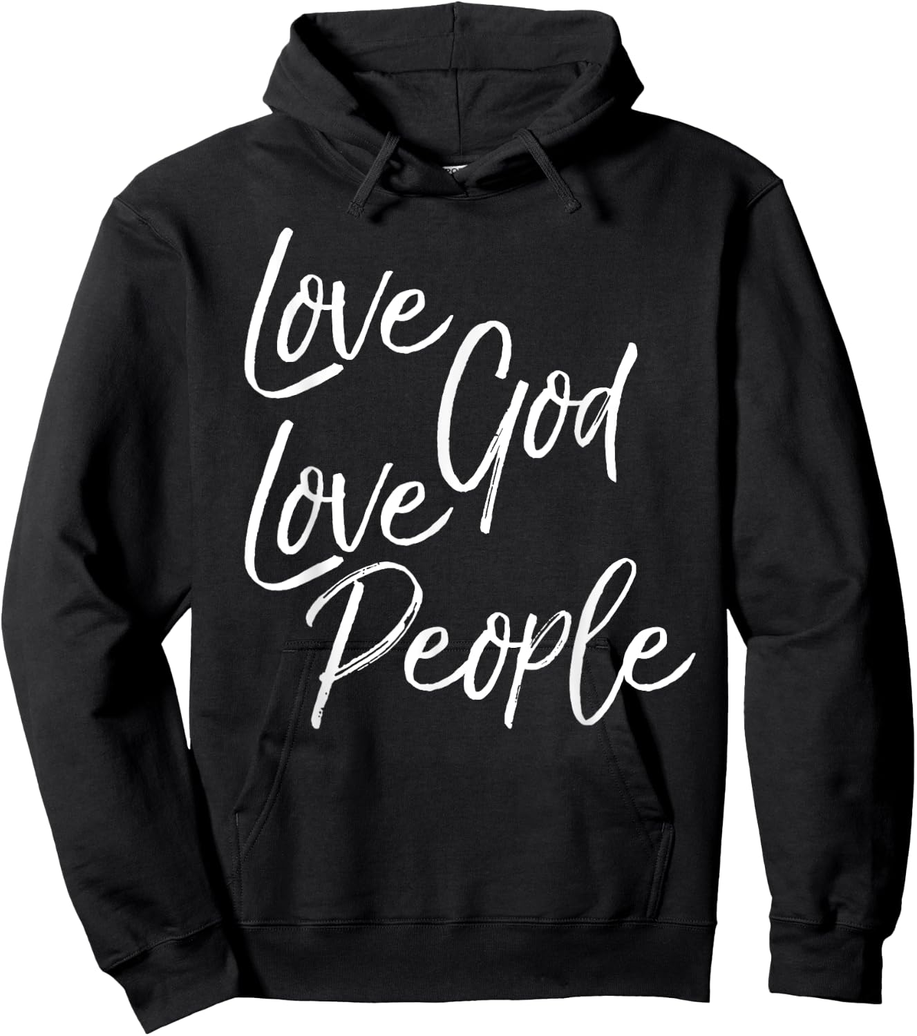 Greatest Commandment Christian Gift Love God Love People Hoodie - Hoodie | Black