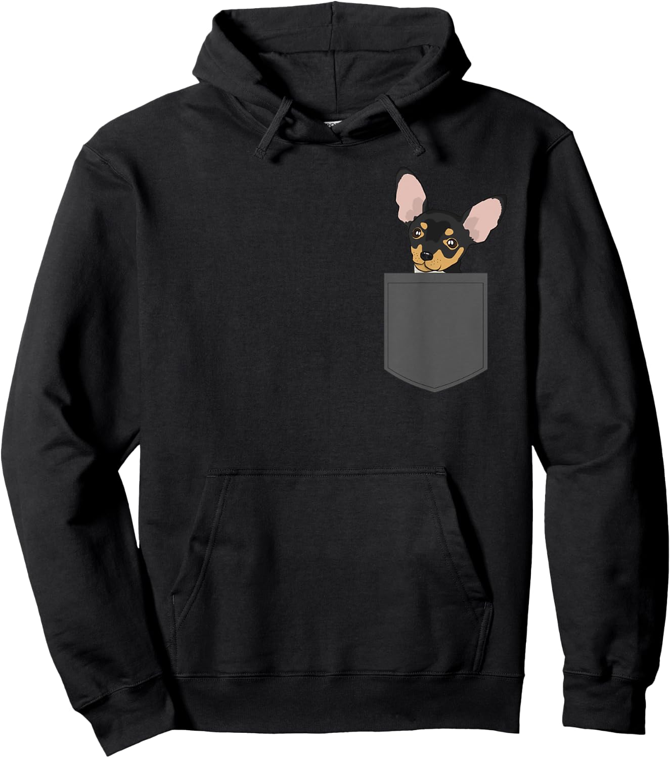 Chihuahua in Pocket design Chiwawa Lovers Gifts Hoodie - Hoodie | Black