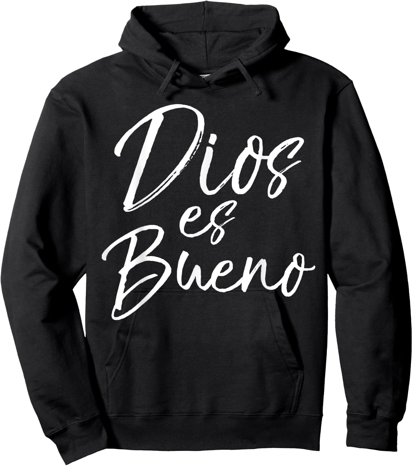 Dios es Bueno Shirt God is Good Vintage Spanish Espanol Hoodie - Hoodie | Black