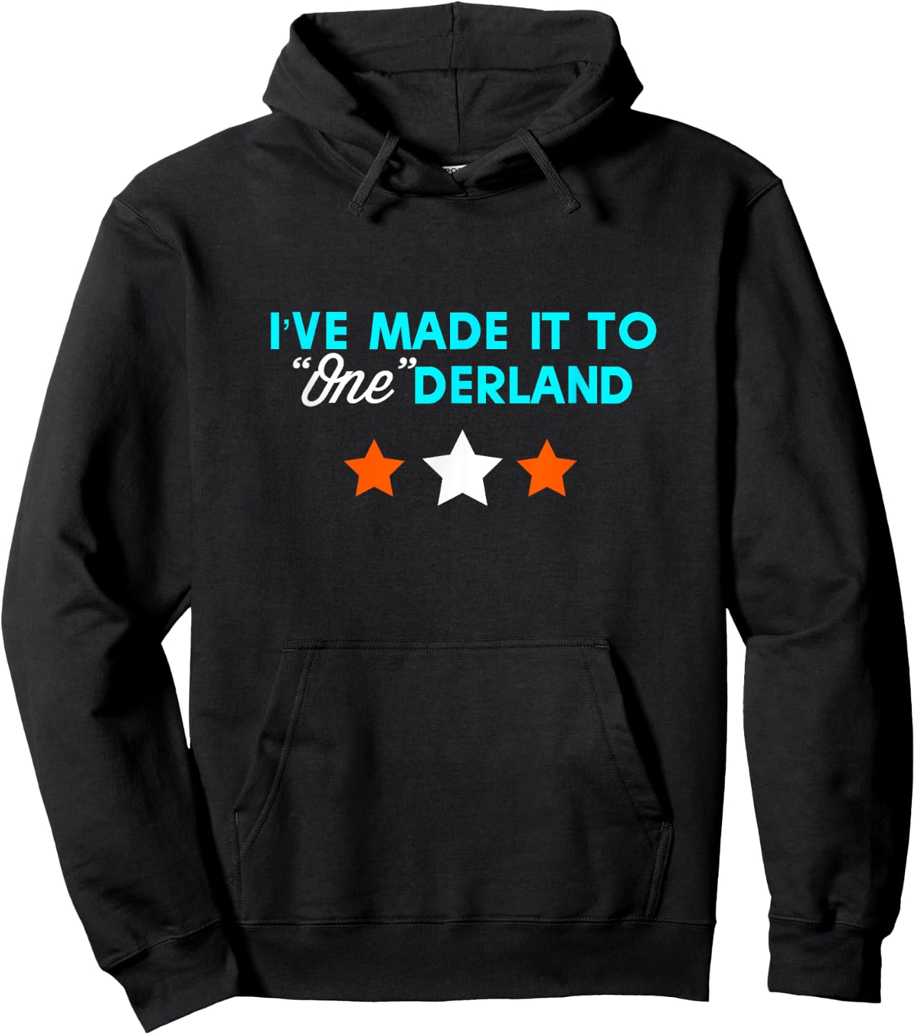 Reaching Onederland Goals Onederland Weight Loss Milestone - Black, -Adults, Small, Short Sleeve, Classic Fit, Cotton Blend Hoodie - Hoodie | Black