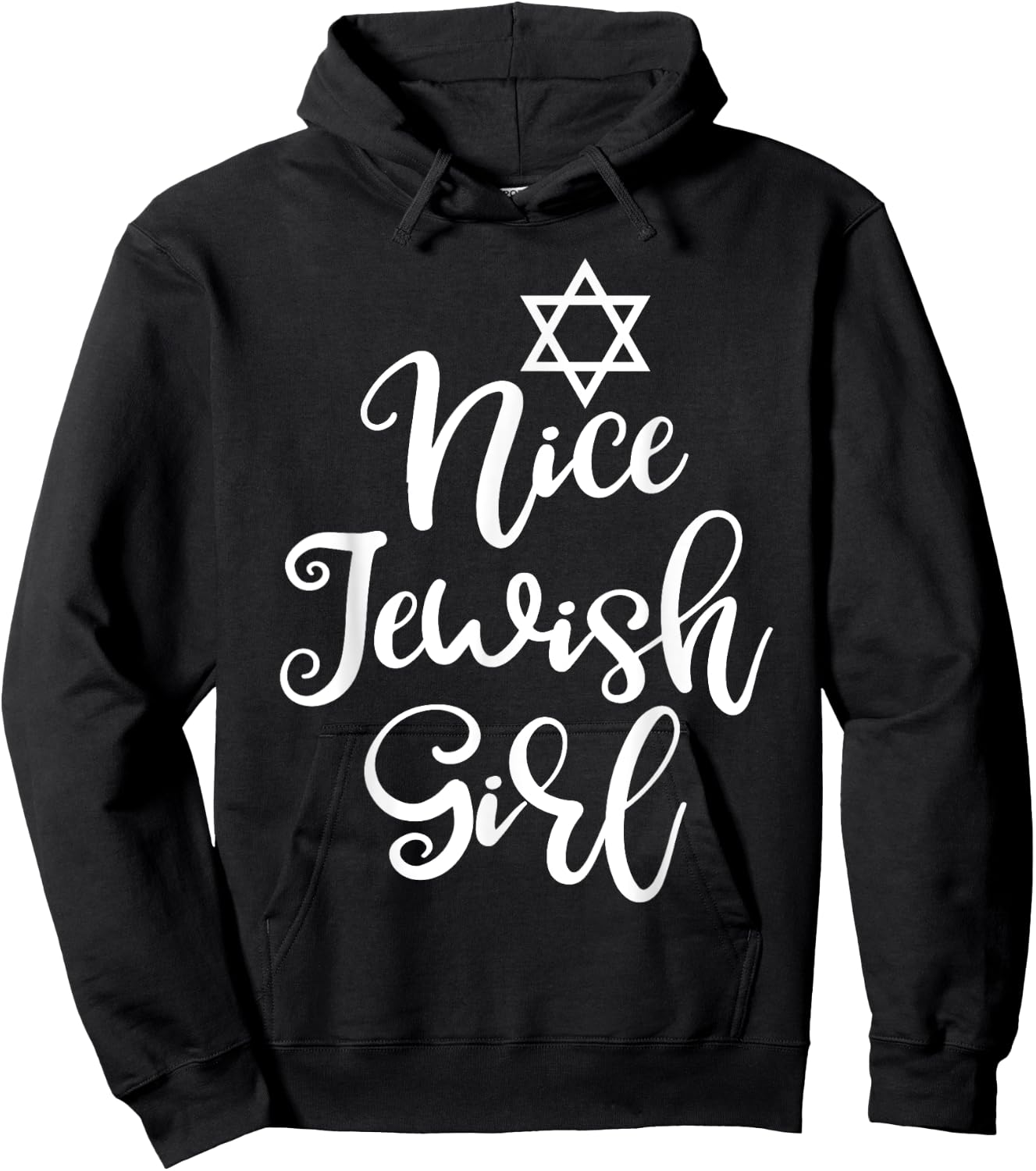 Funny Jew Nice Jewish Girl Hanukkah Gift Hoodie - Hoodie | Black