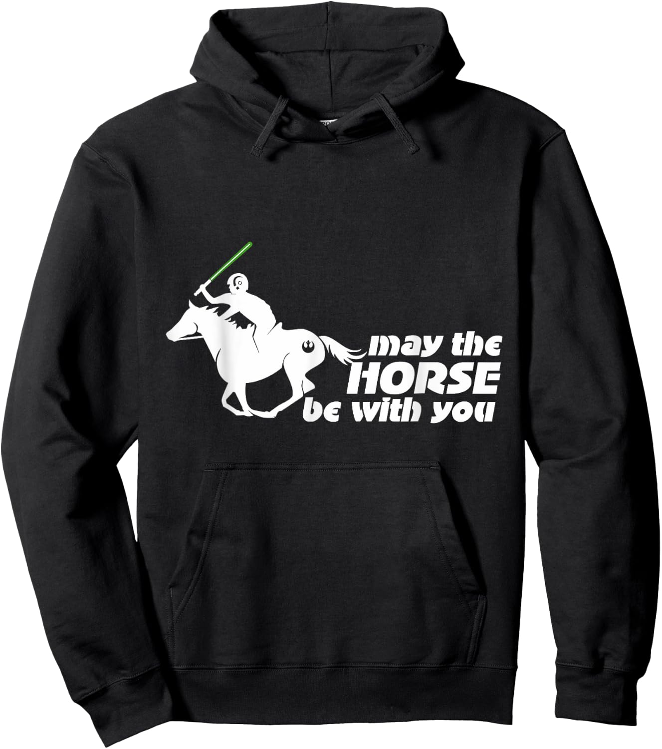 May the Horse Be With You | Equestrian Geek Hoodie - Hoodie | Black