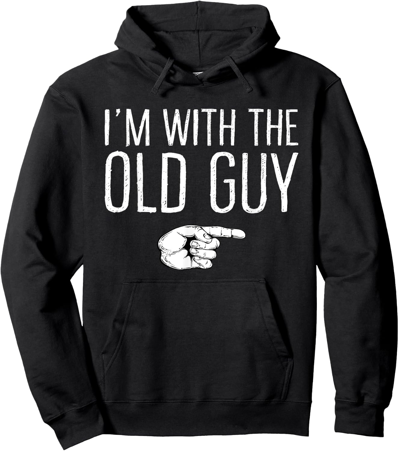 I'm With The Old Guy Matching Costume Lazy Halloween Party Hoodie - Hoodie | Black
