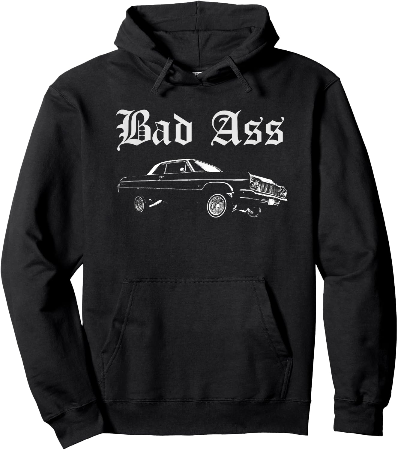 Cholo Clothing Lowrider Old School Vato Bad Ass Hoodie - Hoodie | Black