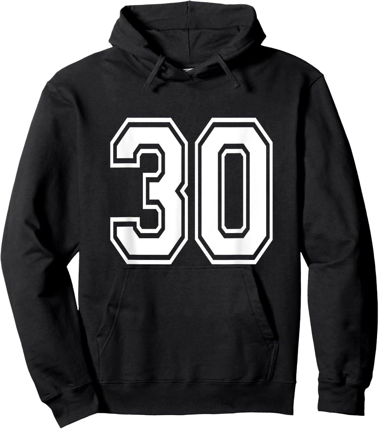 Number 30 Birthday Varsity Sports Team Jersey Hoodie - Hoodie | Black