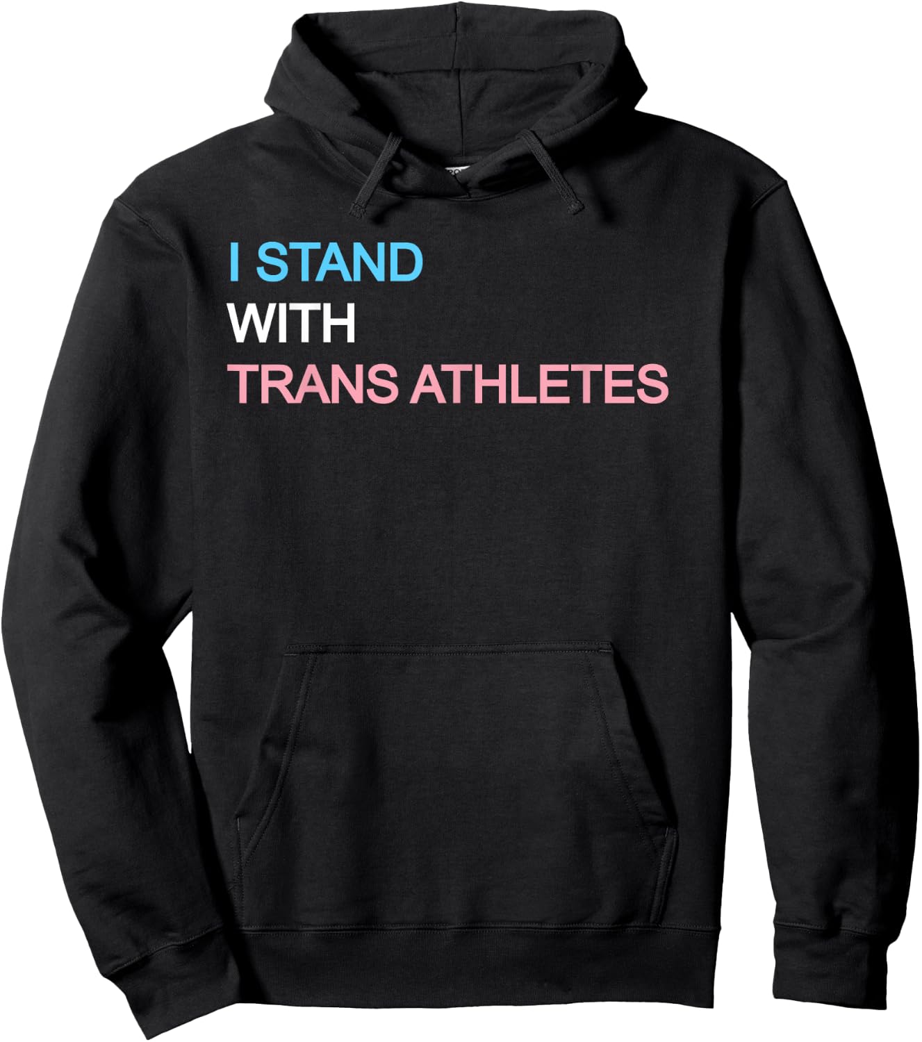 I Stand With Trans Athletes Hoodie - Hoodie | Black