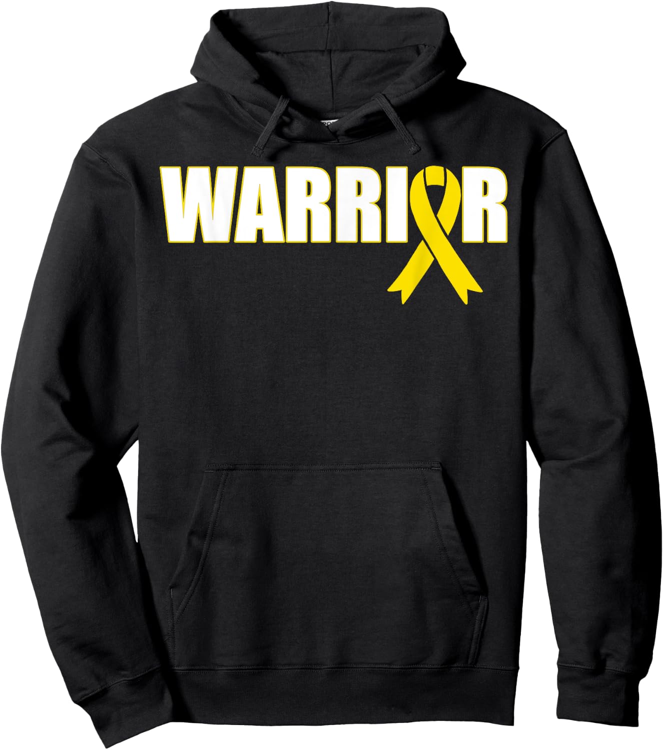 Bone Cancer Warrior - Sarcoma Yellow Ribbon Shirt Hoodie - Hoodie | Black