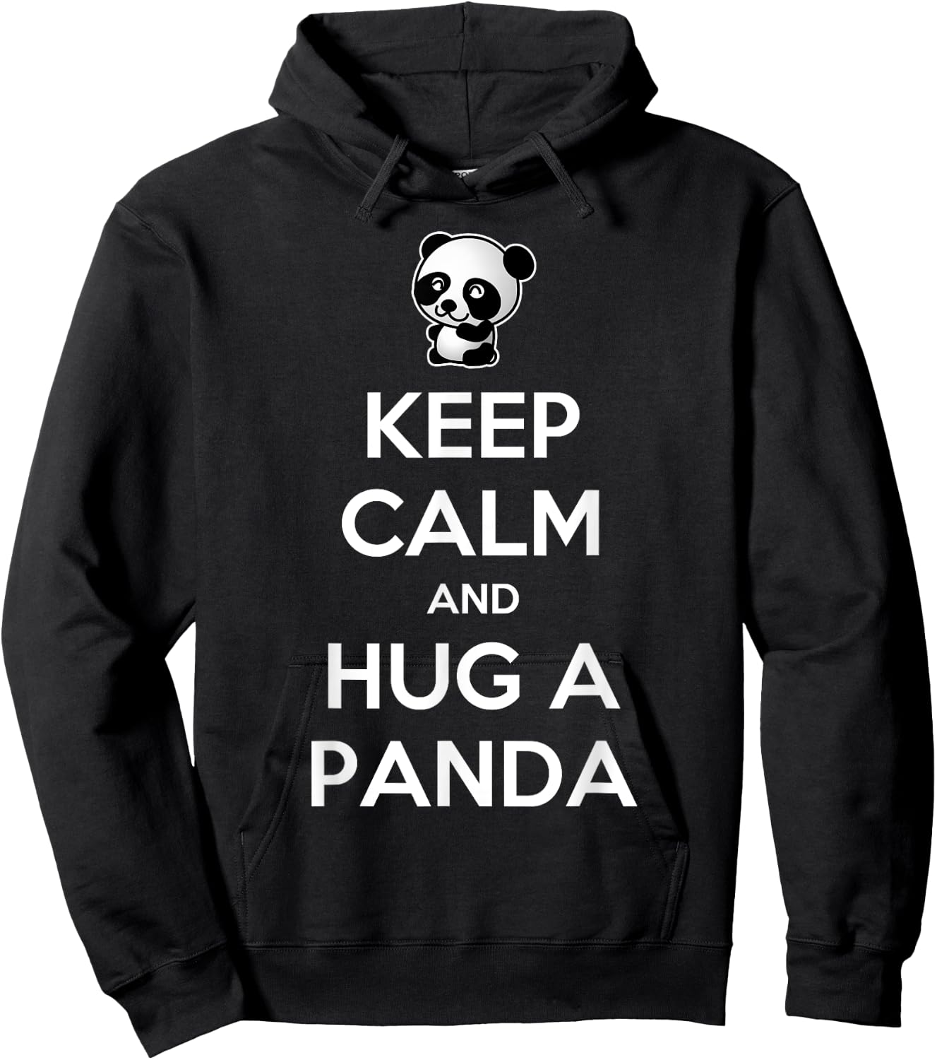 Keep Calm And Hug A Panda Christmas Hoodie - Hoodie | Black