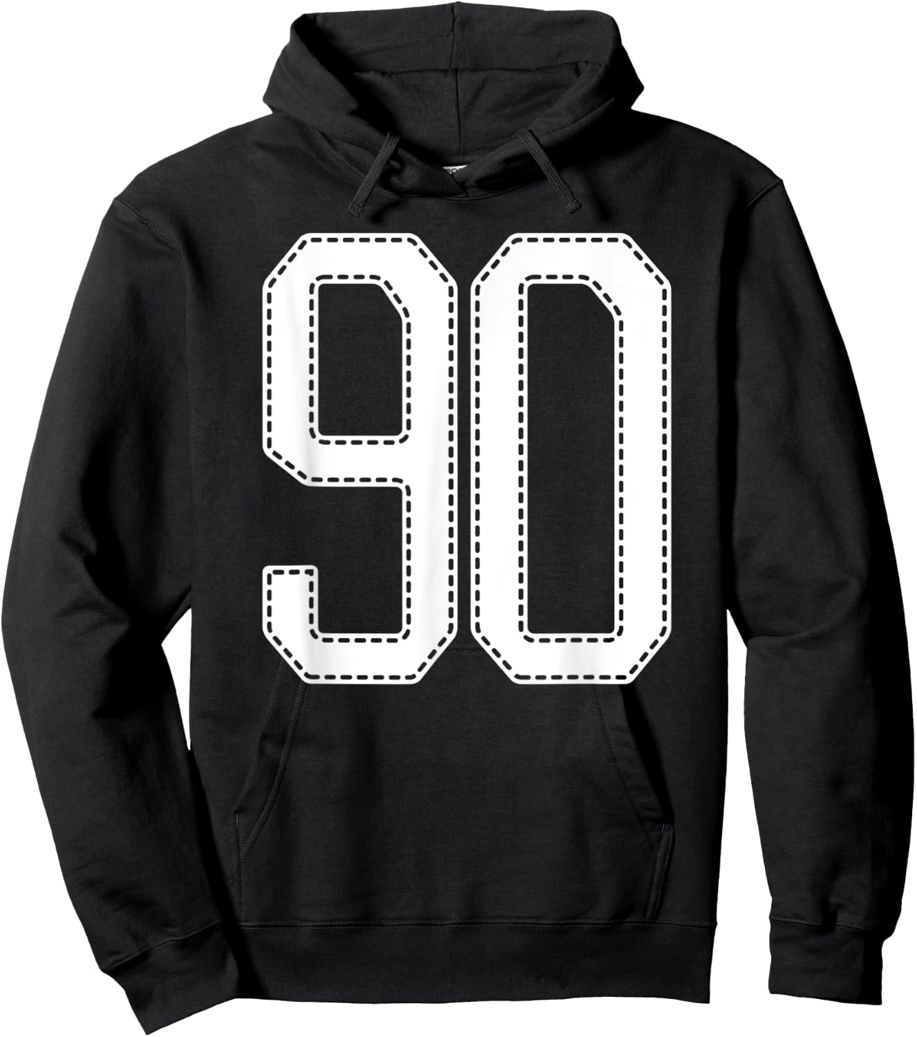 Official Team League #90 Jersey Number 90 Sports Jersey Hoodie - Hoodie | Black