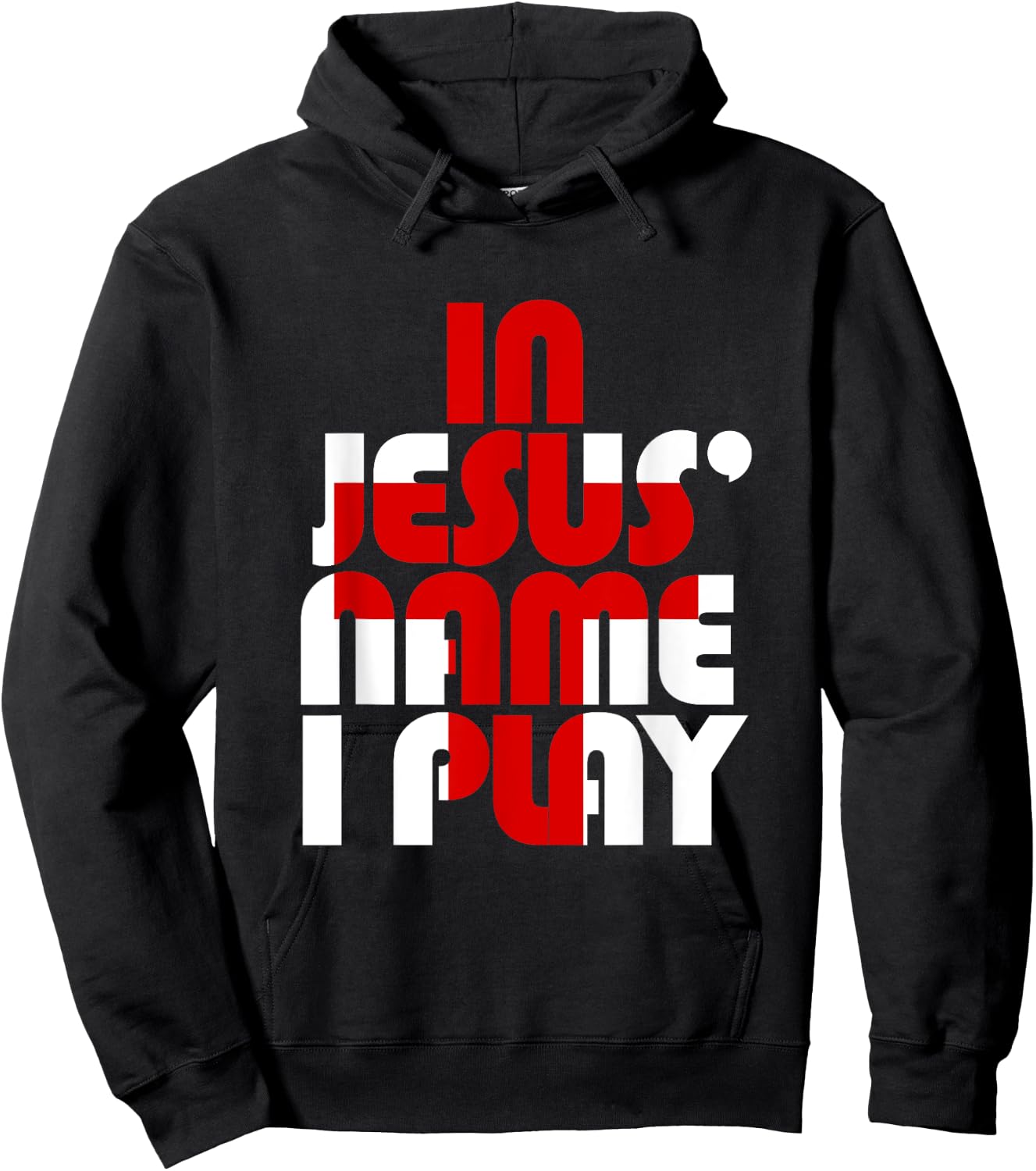 Christian Athlete Sports: In Jesus Name I Play Hoodie - Hoodie | Black