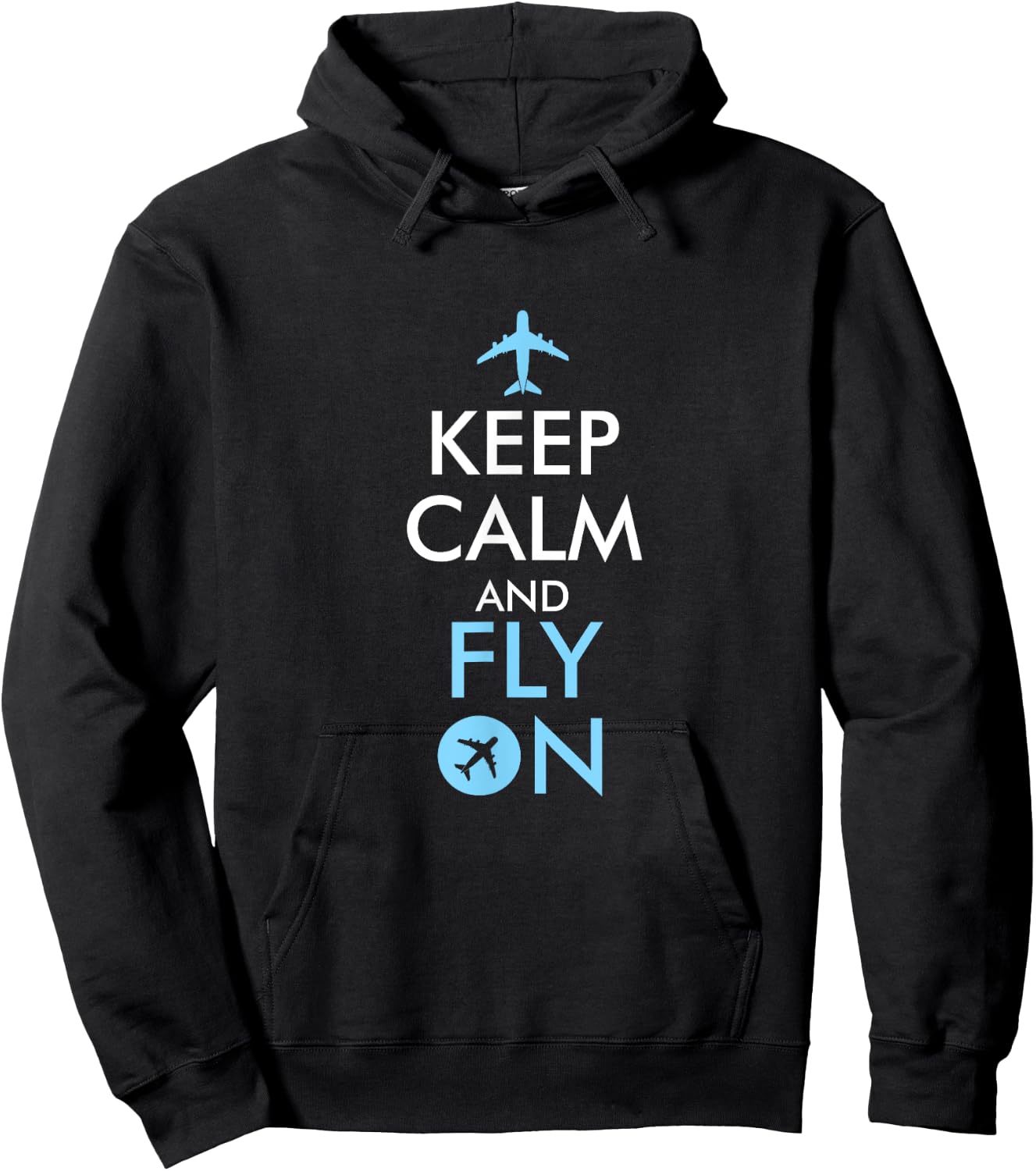 Keep Calm and Fly On Aviation Hoodie - Hoodie | Black