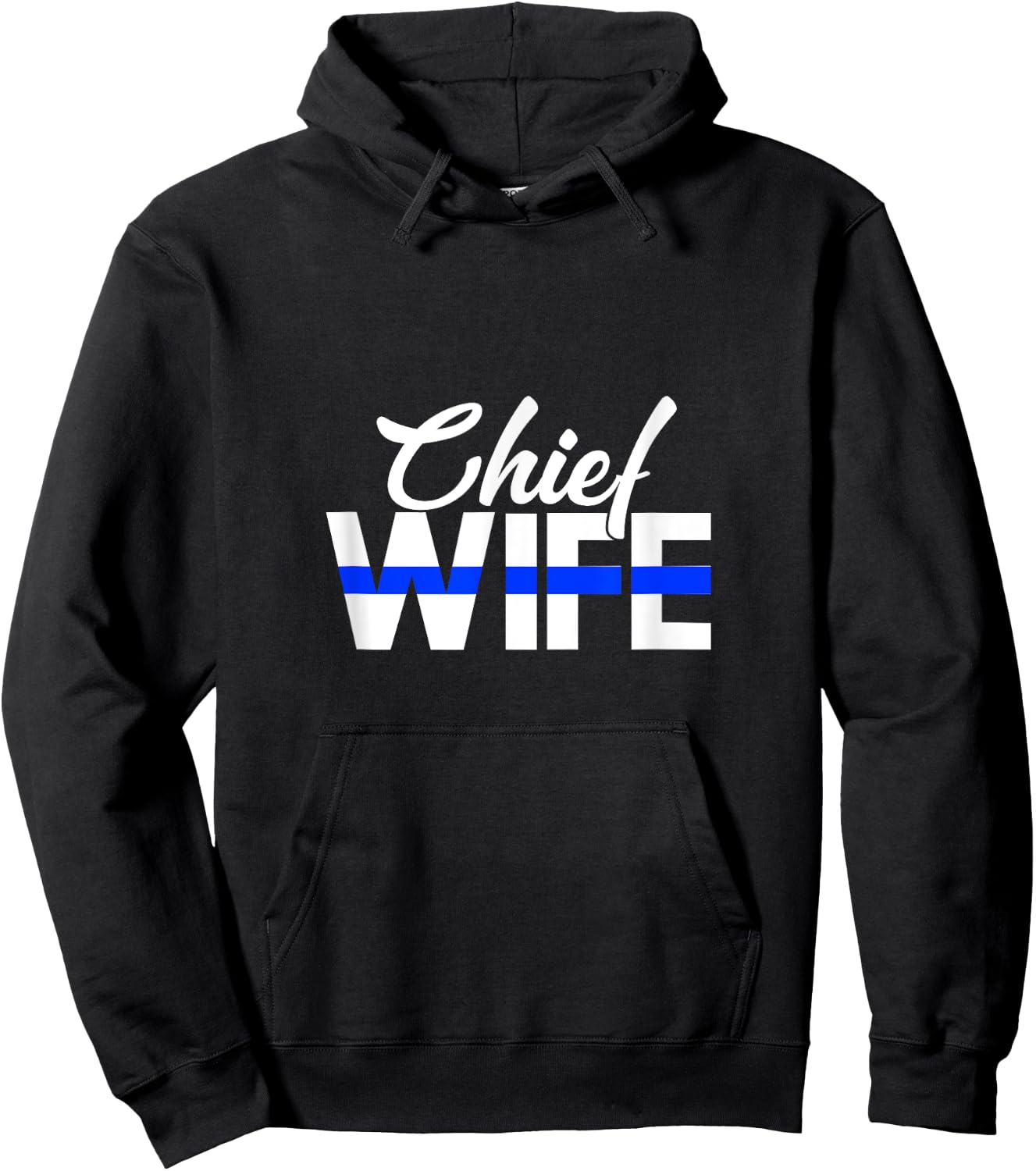 Police Chief Wife Funny Cop Officer Thin Blue Line Hoodie - Hoodie | Black