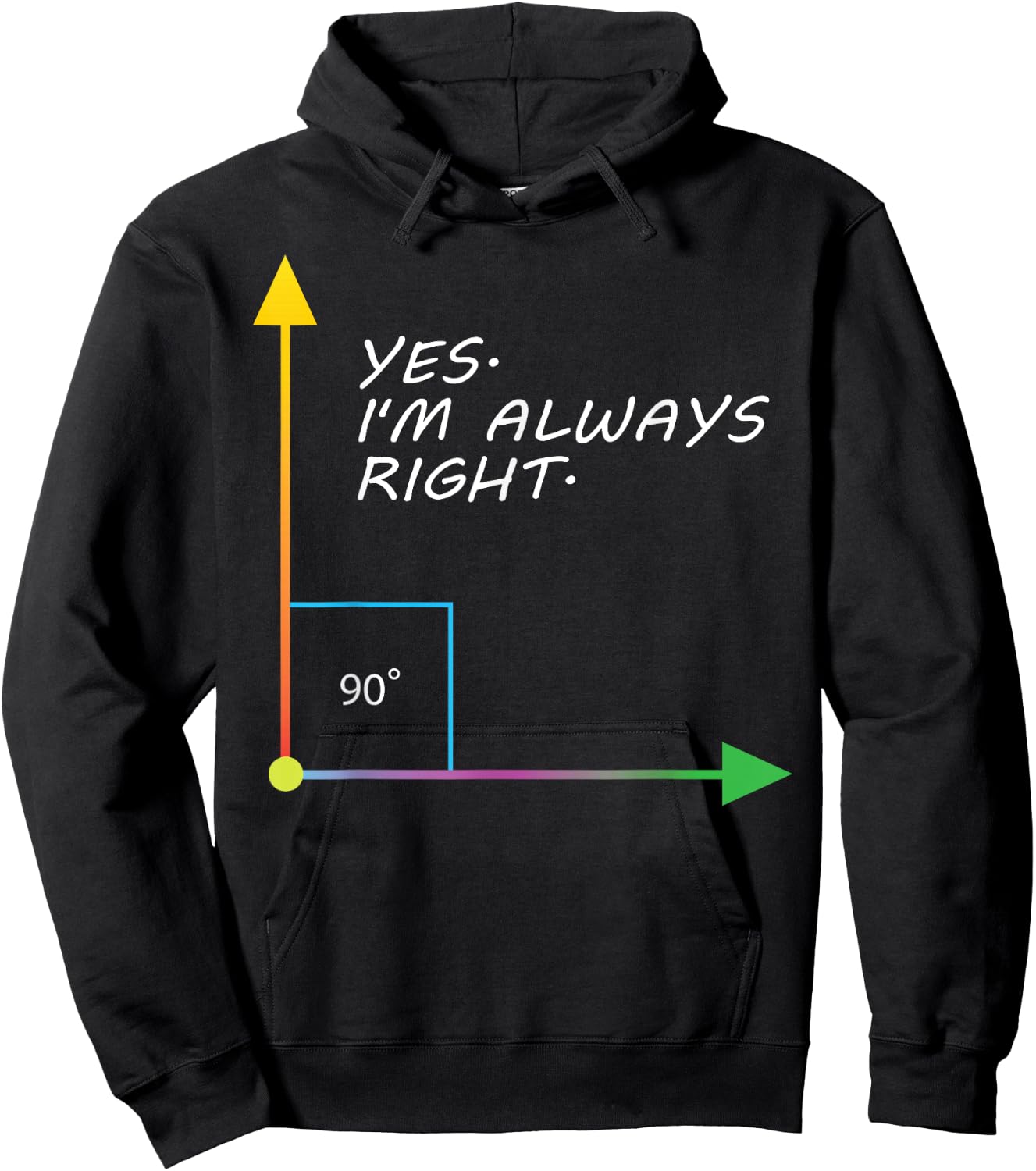 Funny Yes I'm Always Right Teacher Math Gift Design Hoodie - Hoodie | Black