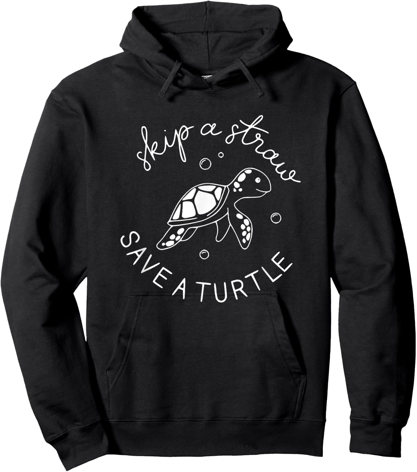 Skip A Straw Save A Turtle Shirt Save The Turtles Hoodie - Hoodie | Black