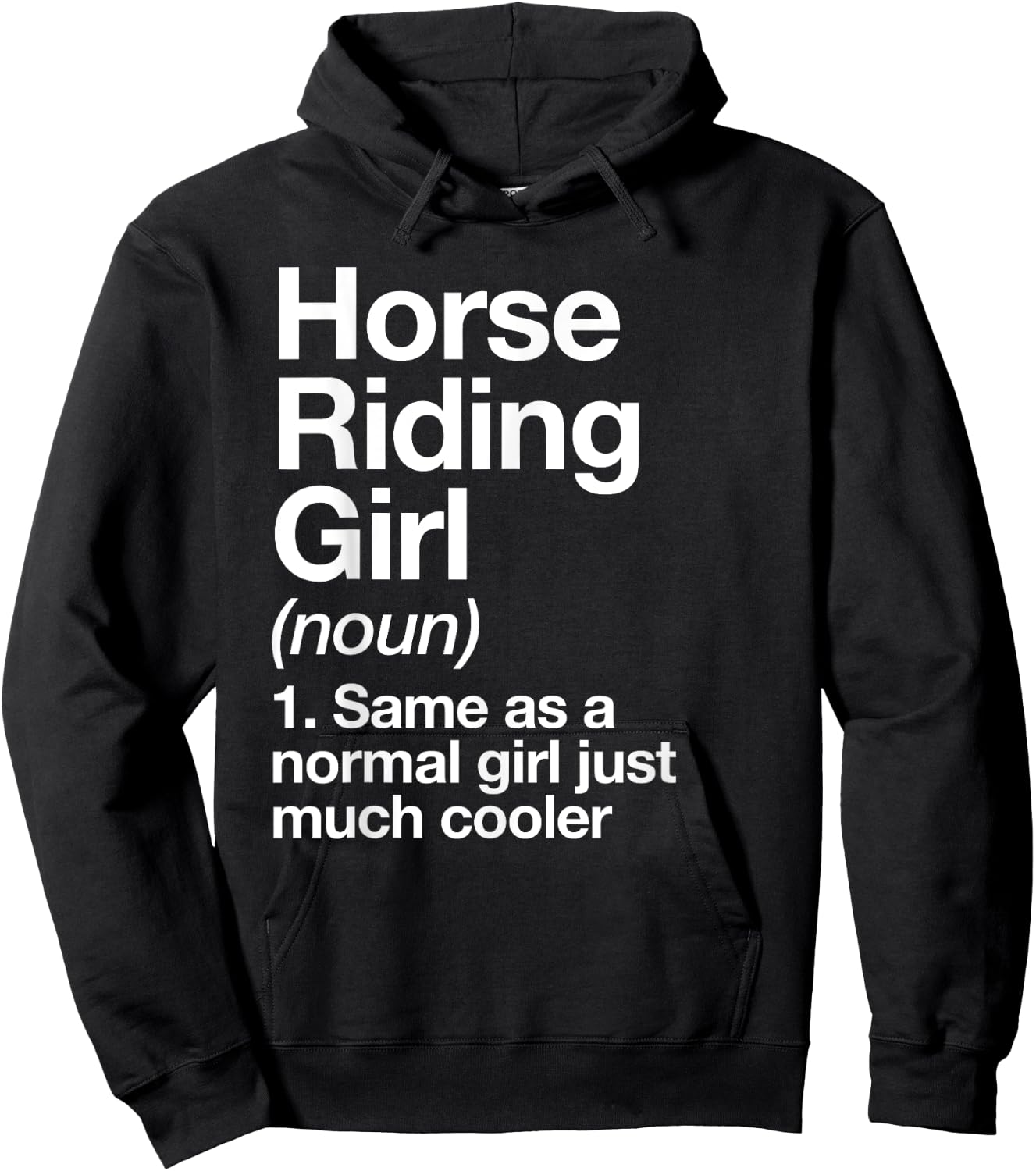 Horse Riding Girl Definition Funny & Sassy Sports Hoodie - Hoodie | Black