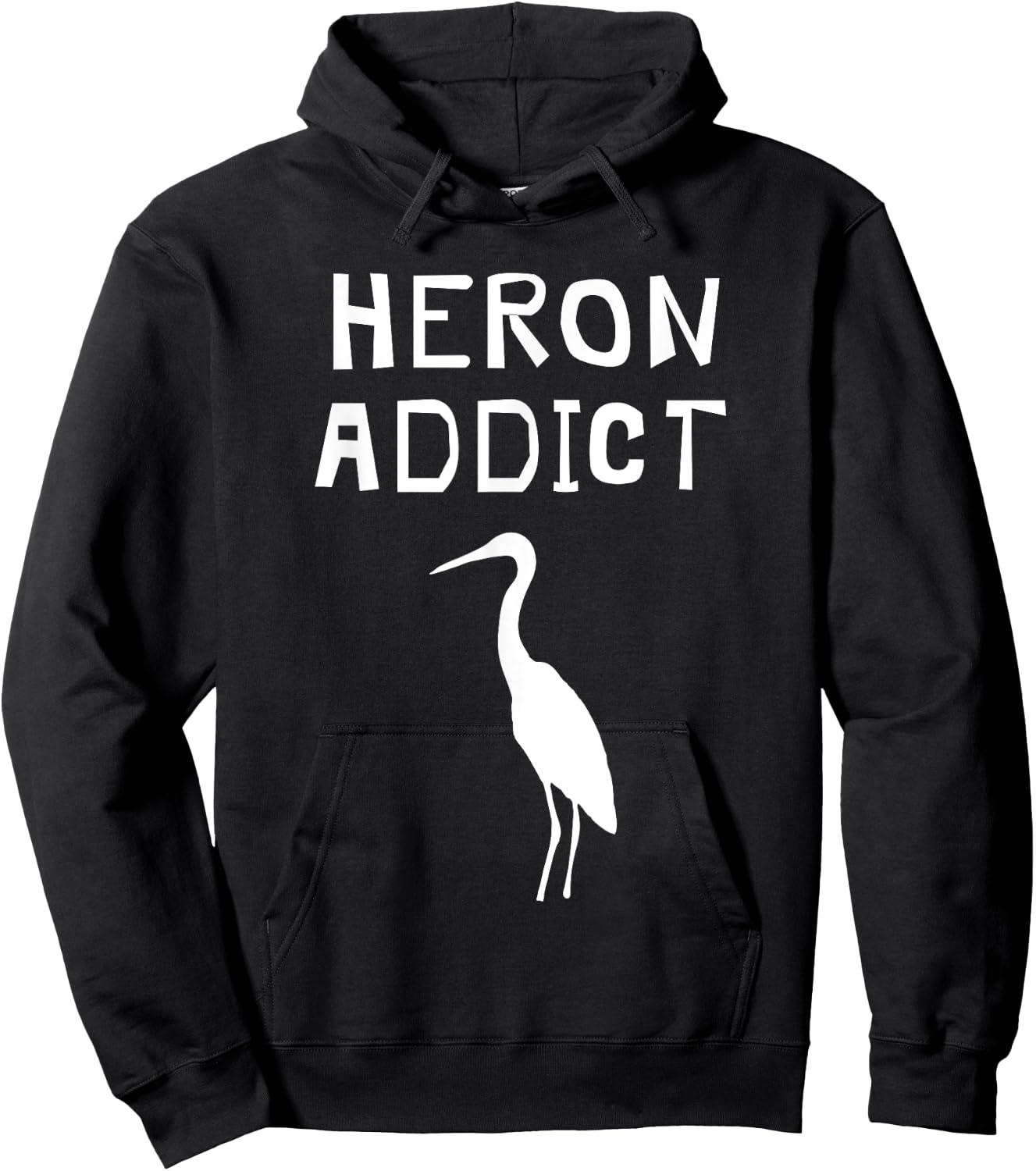 Funny Great Blue Heron Shirt - Birding Heron Addict Hoodie - Hoodie | Black