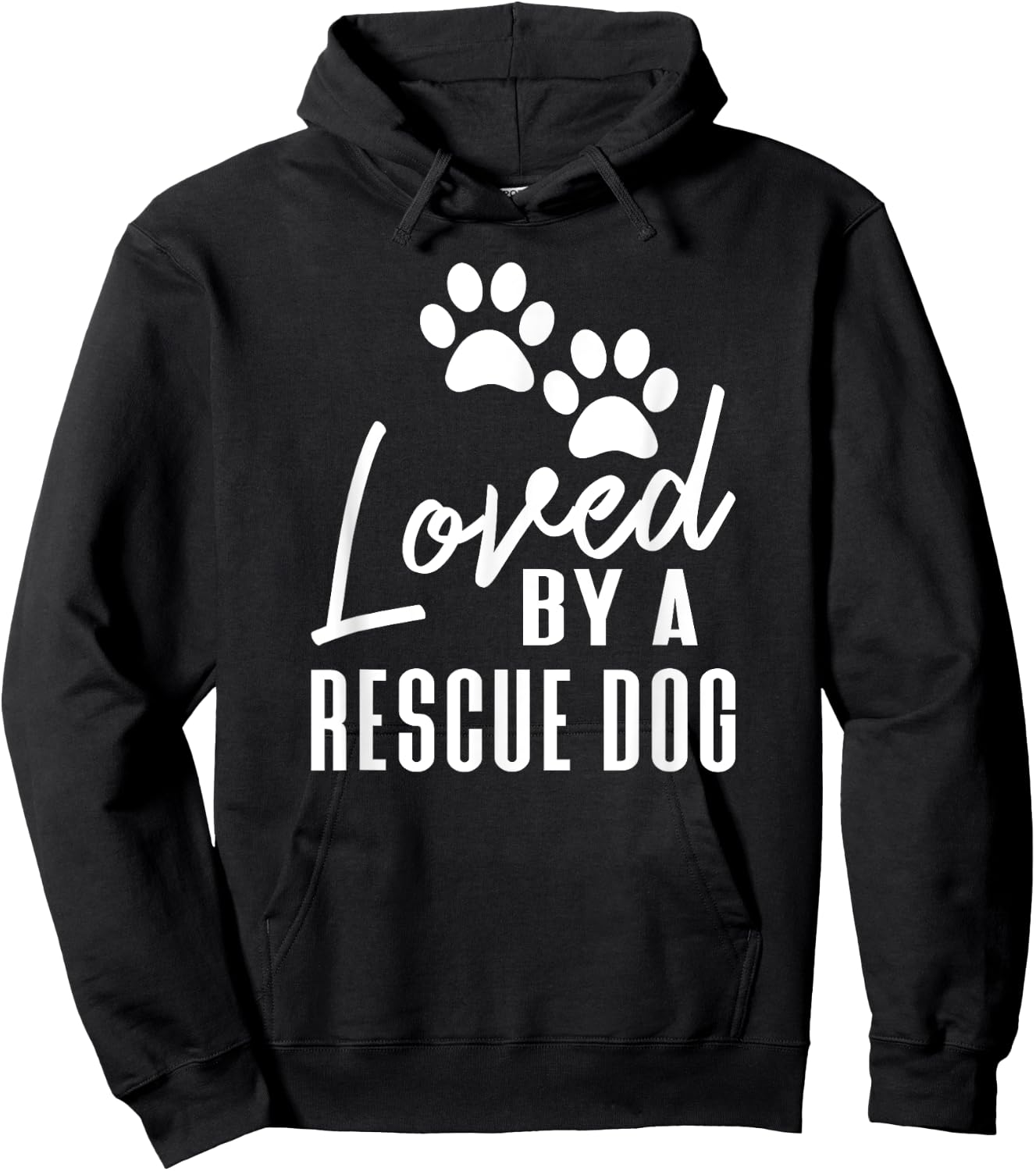 Loved By A Rescue Dog - Foster Mom Rescue Dad Hoodie - Hoodie | Black