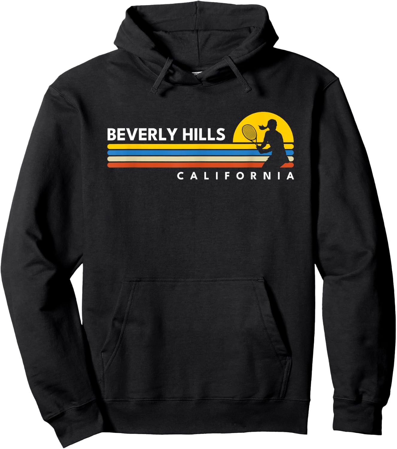 Beverly Hills CA Vintage Retro Souvenirs Hoodie - Hoodie | Black