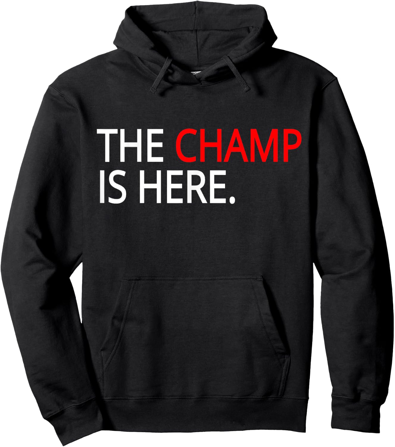 The champ is here - gym Hoodie - Hoodie | Black