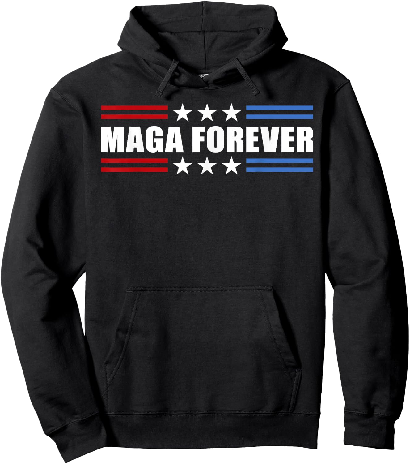 Maga Forever American Flag Maga Forever Hoodie - Hoodie | Black