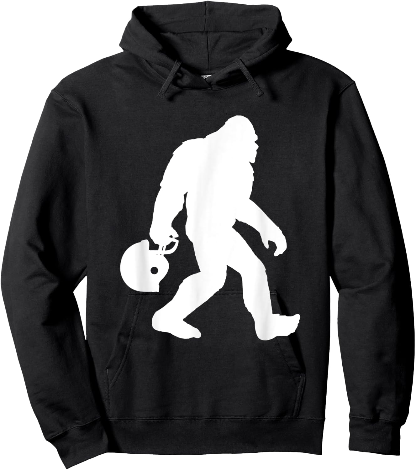 Funny Bigfoot Football Fan Gift Sunday Football Lovers Hoodie - Hoodie | Black