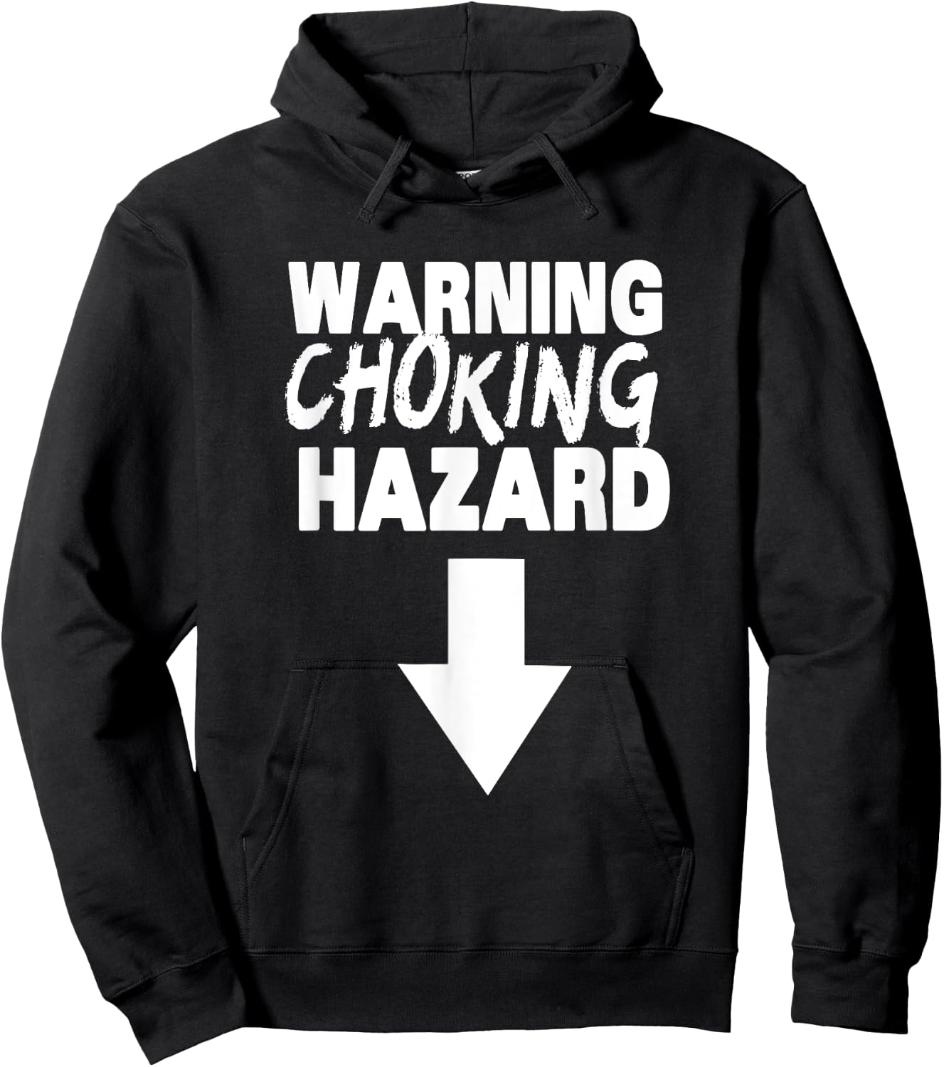 Warning Choking Hazard, Funny Penis Statement Hoodie - Hoodie | Black