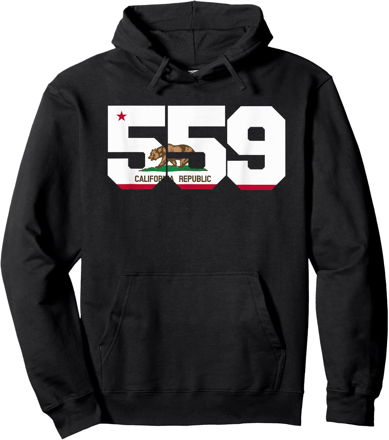 Area Code 559 shirt - Fresno California Hoodie - Hoodie | Black