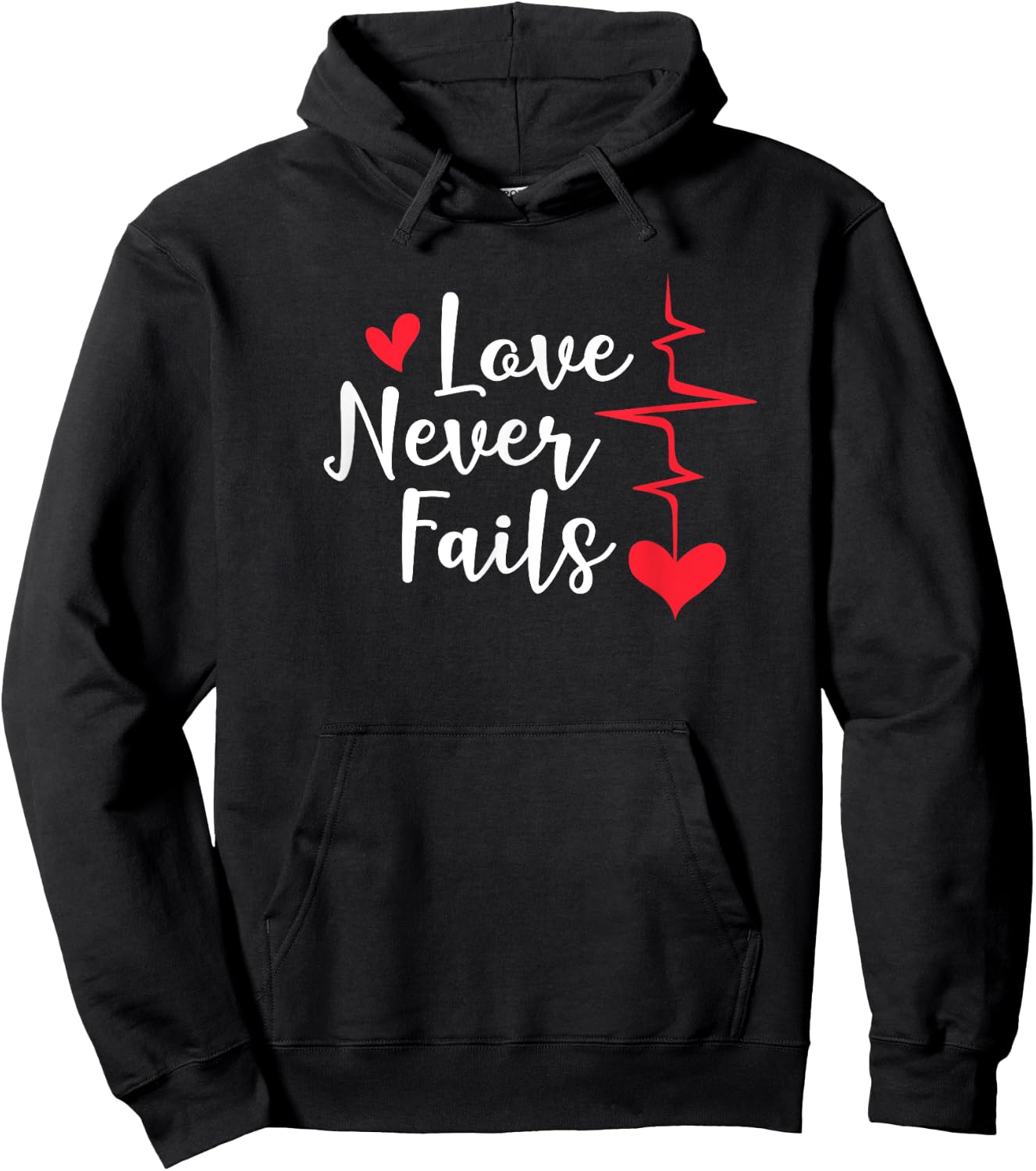 Love Never Fails Hoodie - Hoodie | Black