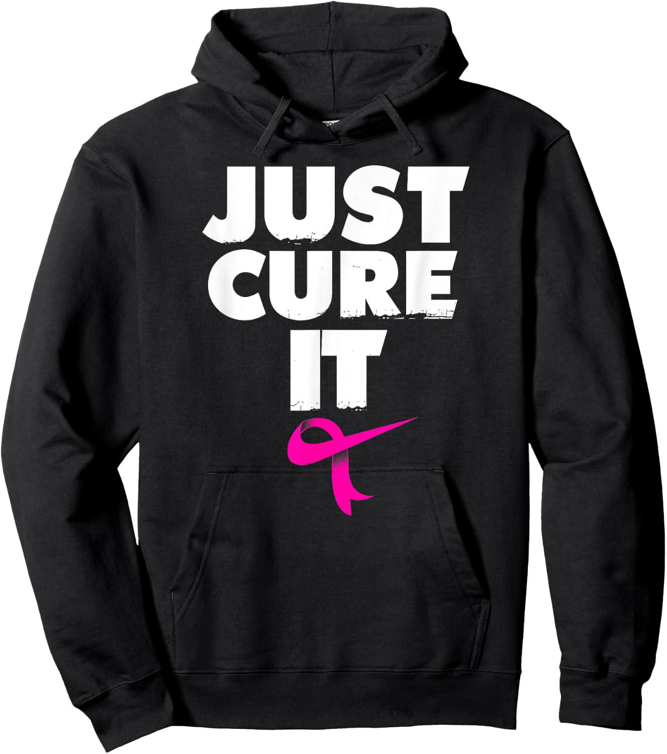 Just Cure it Shirt Breast Cancer Awareness T shirt Hoodie - Hoodie | Black