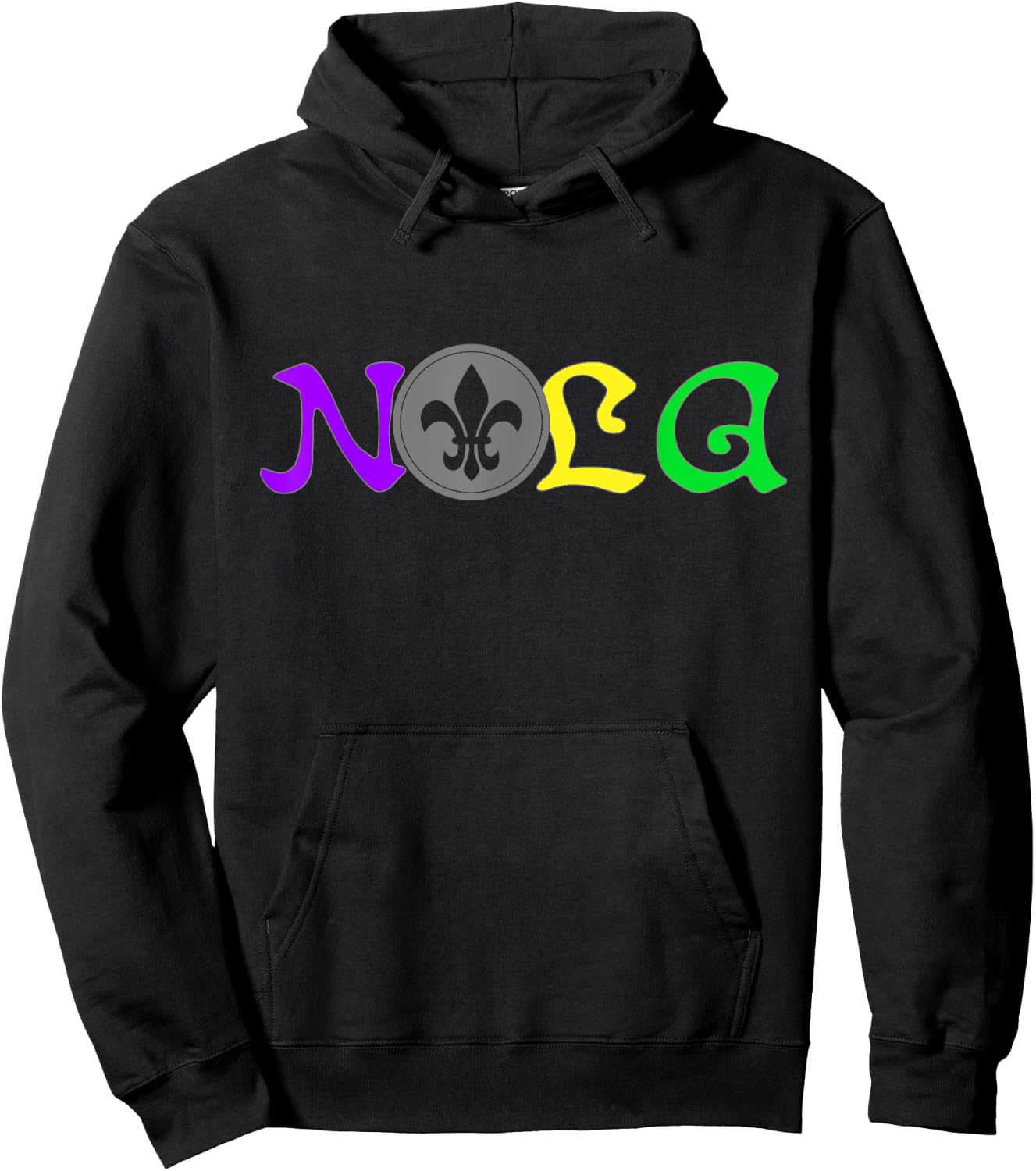 NOLA | New Orleans Mardi Gras | 504 Hoodie - Hoodie | Black