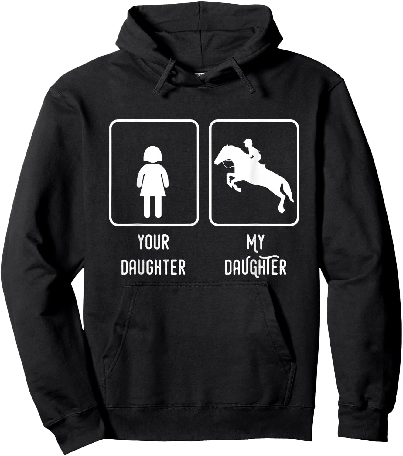 Equestrian Rider Daughter Horse Show Mom and Dad Hoodie - Hoodie | Black