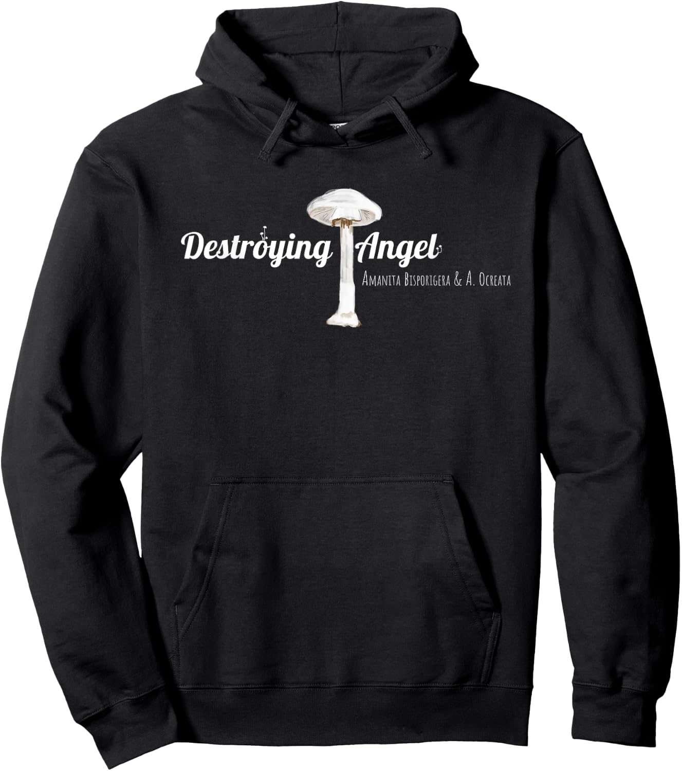 Destroying Angel | Amanita Mushroom Shroom Shirt Hoodie - Hoodie | Black