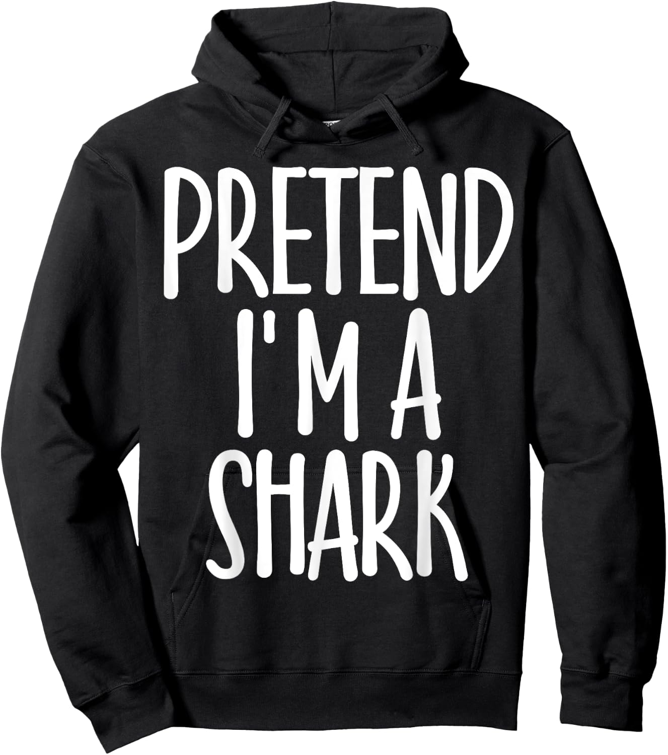 Funny Easy Pretend I'm Shark Costume Gift Cute Halloween Hoodie - Hoodie | Black