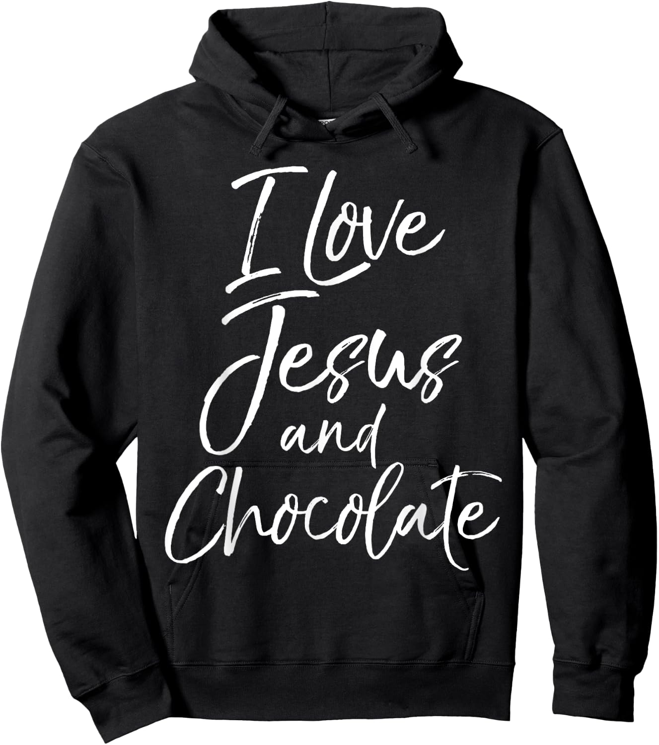 I Love Jesus and Chocolate Shirt Fun Cute Christian Hoodie - Hoodie | Black