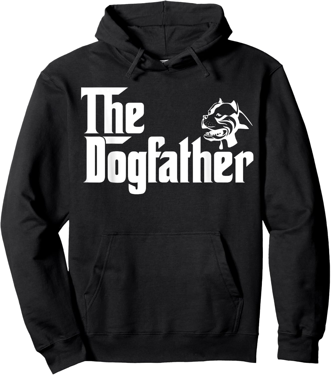 The Dogfather Pitbull Funny Father Dog Lover Men Hoodie - Hoodie | Black