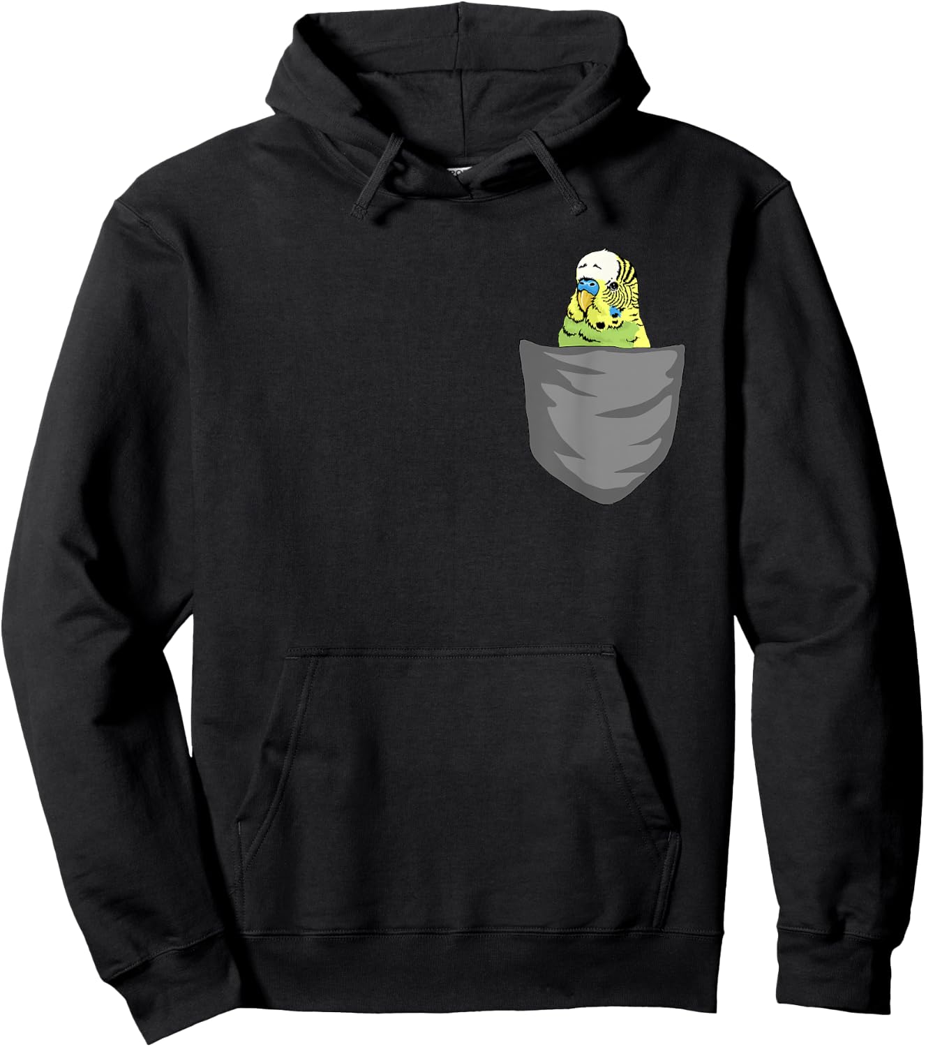 Funny Budgie for a Budgie Lover Budgie Pocket Shirt Hoodie - Hoodie | Black