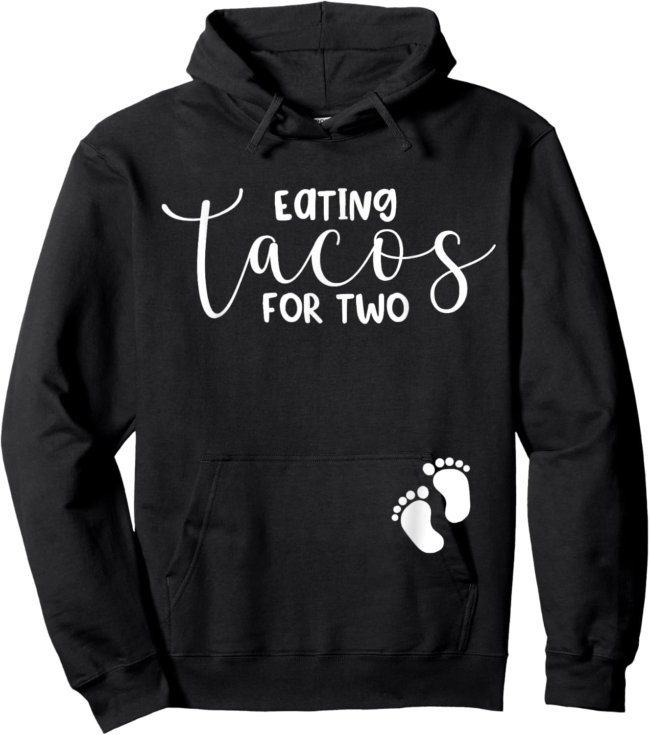 Pregnancy Announcement Shirt Eating Tacos for Two Pregnant Hoodie - Hoodie | Black