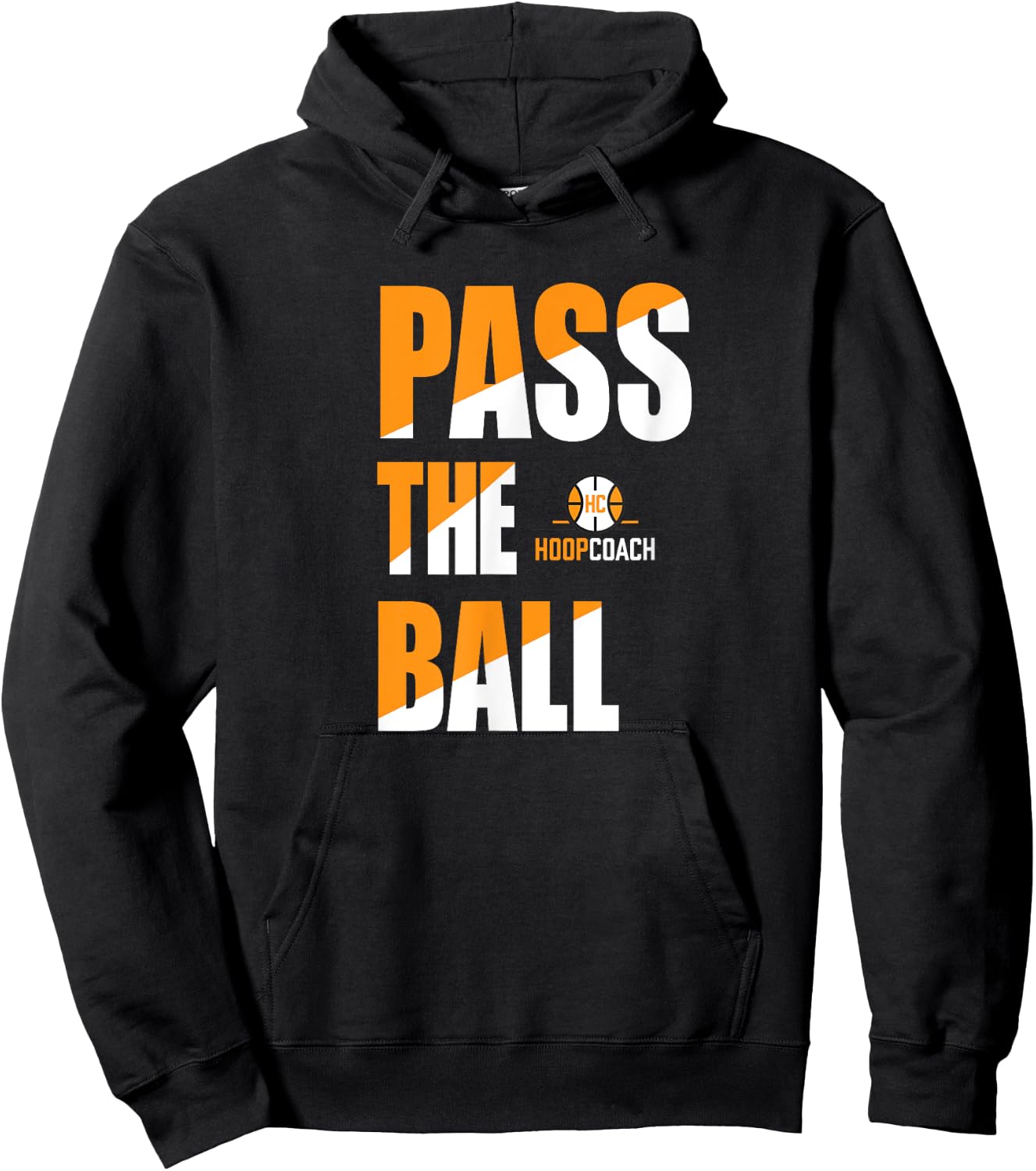 Pass the Ball - Basketball Coaching Shirt Hoodie - Hoodie | Black