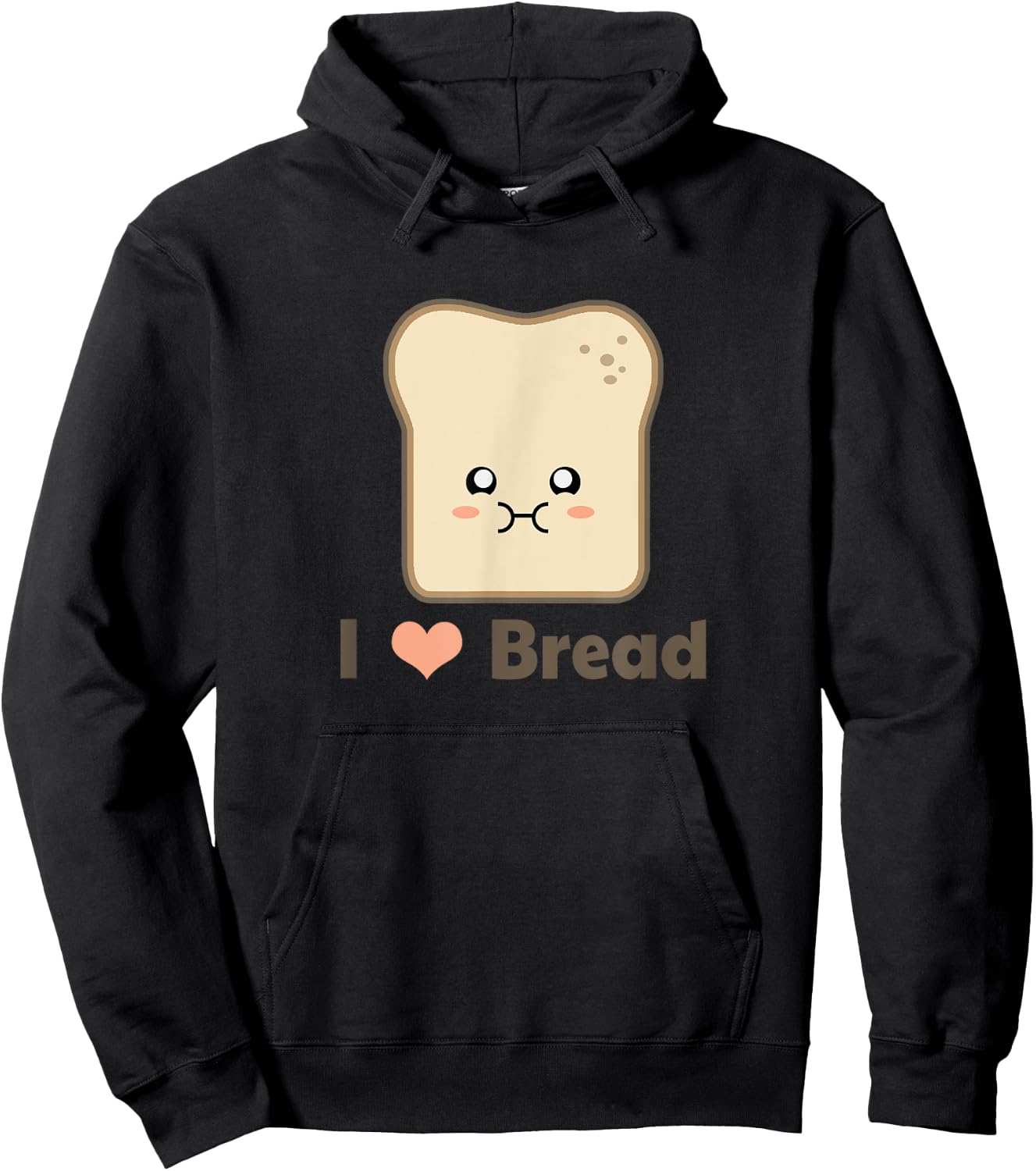 Kawaii I Love Bread Hoodie - Hoodie | Black