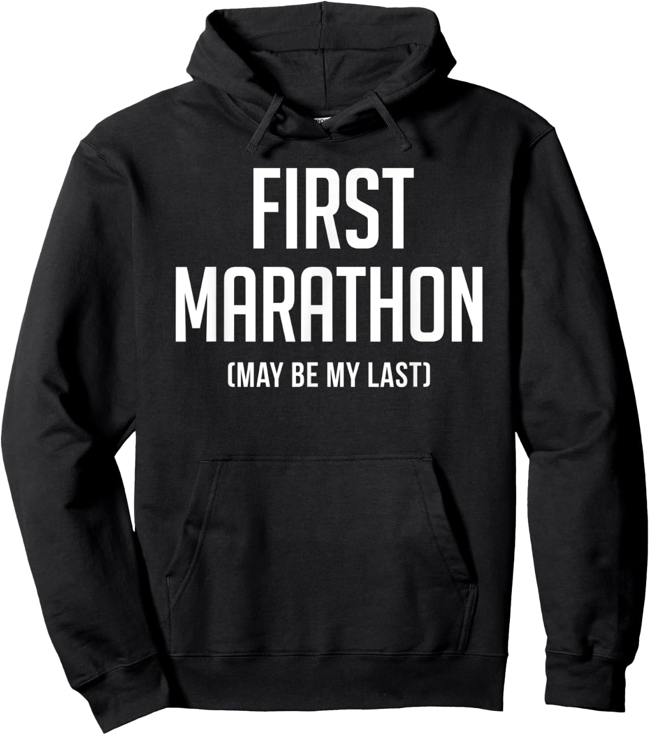 Funny First 5k Runner for First Marathon Run Hoodie - Hoodie | Black