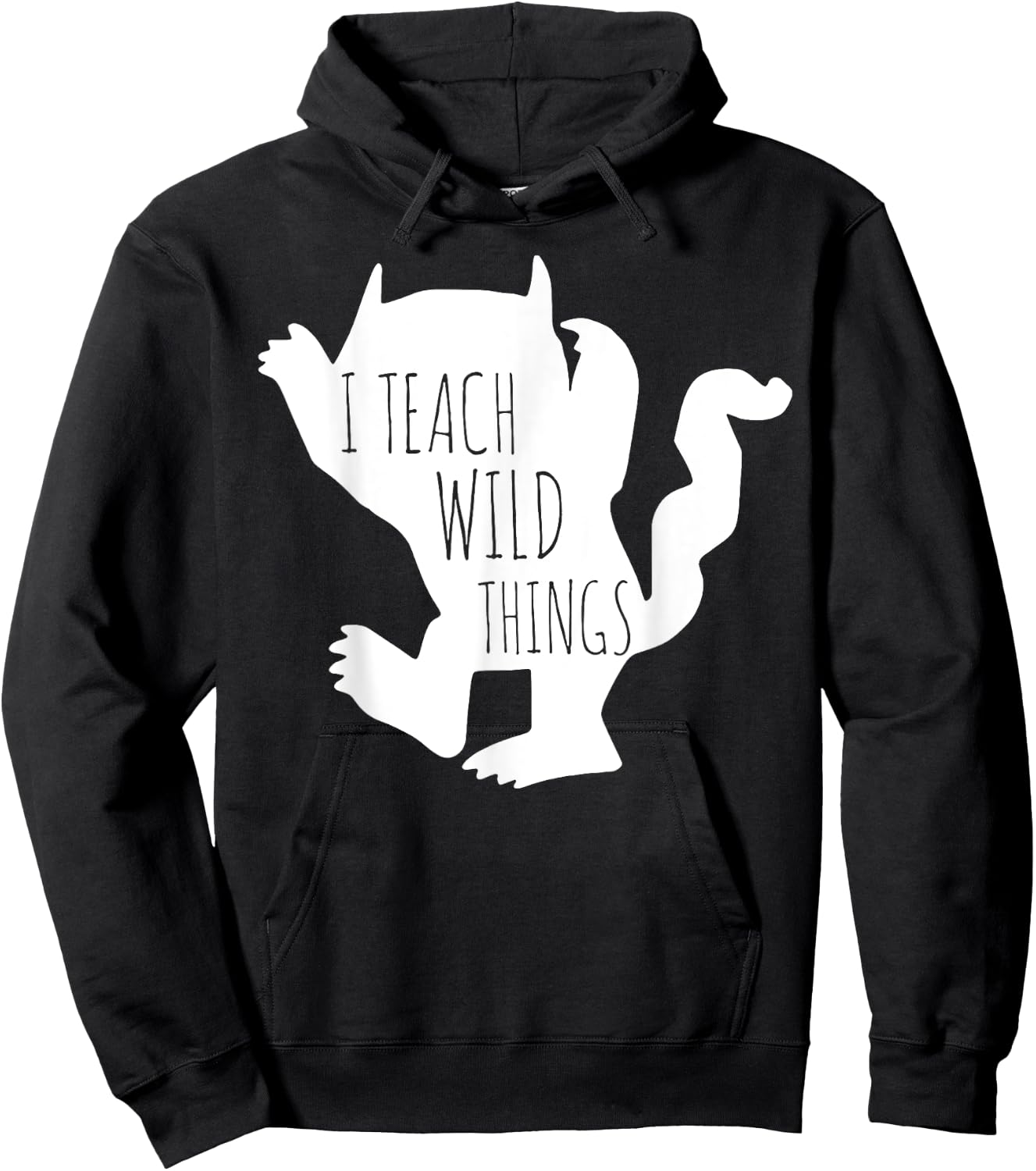 I Teach Wild Things Monster Funny Halloween Gifts Hoodie - Hoodie | Black