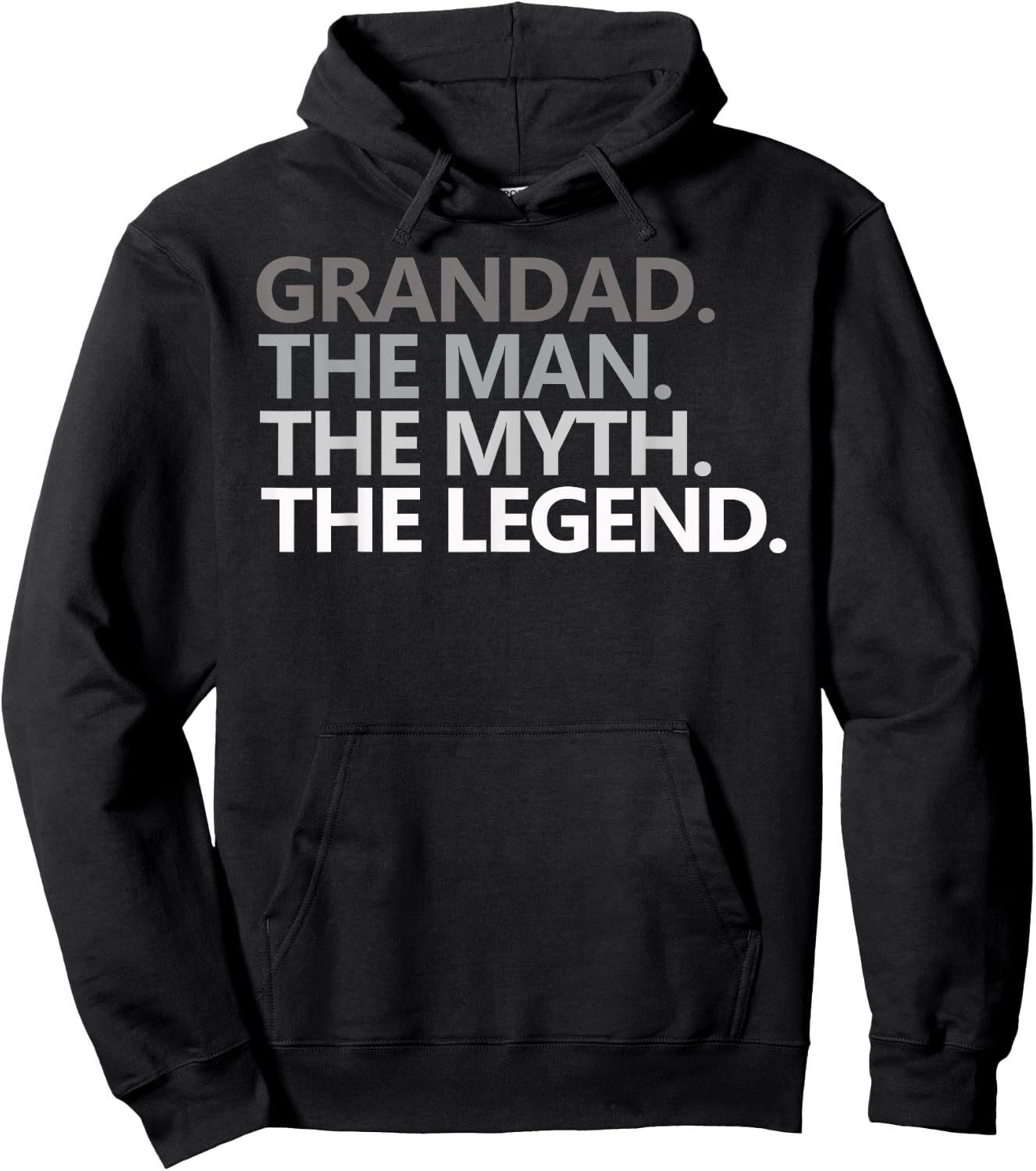 GRANDAD THE MAN MYTH LEGEND Father's Day Gift Grandpa Papa Hoodie - Hoodie | Black
