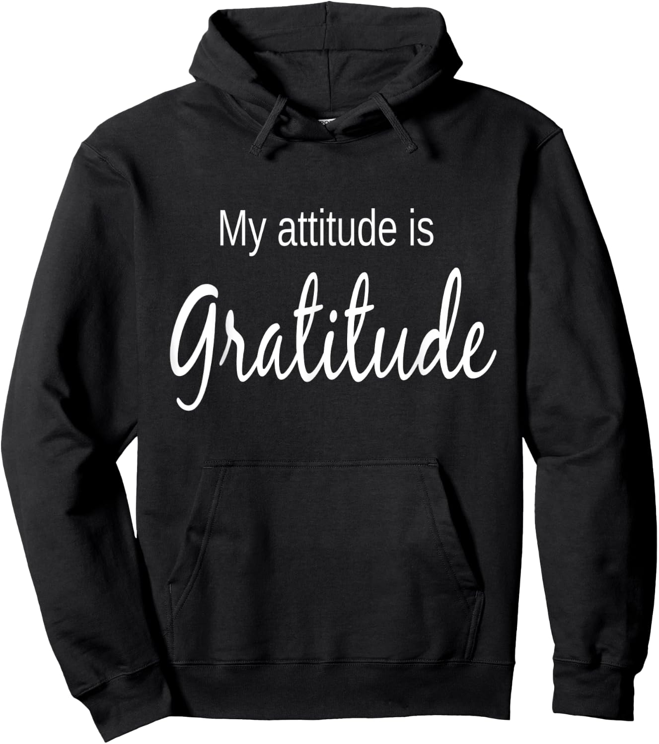 My Attitude Is Gratitude Positive Thinking Hoodie - Hoodie | Black