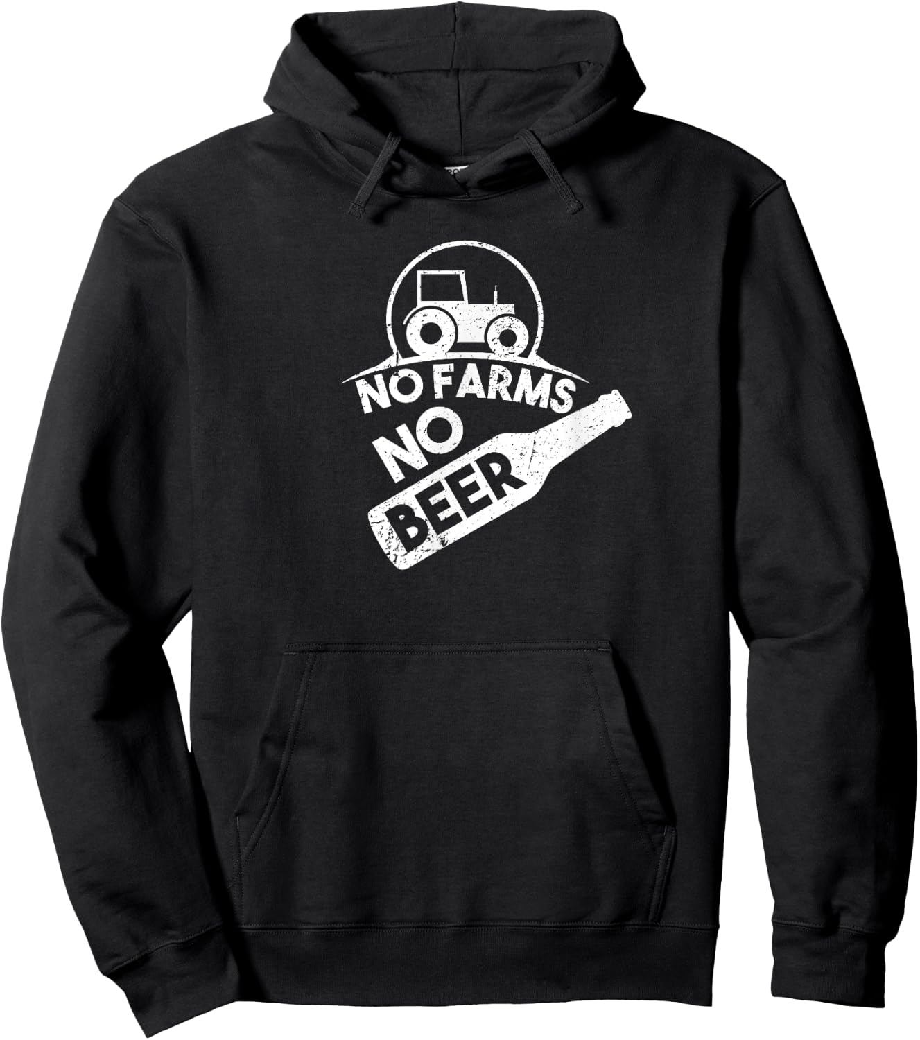 No Farms No Beer Funny Farm Shirt - Beer Shirt Hoodie - Hoodie | Black