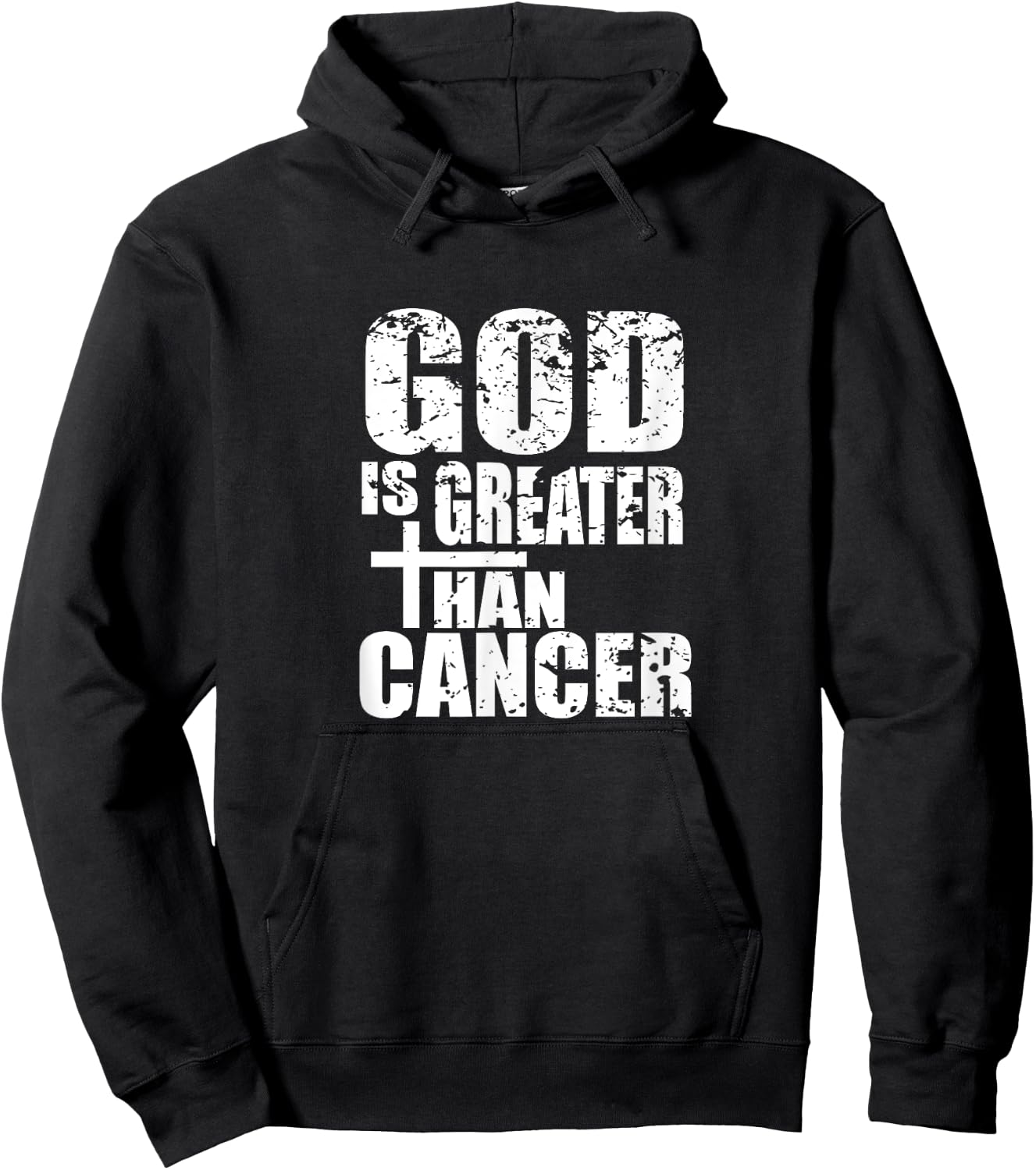 Christian Cancer Survivor - God Is Greater Than Cancer Shirt Hoodie - Hoodie | Black